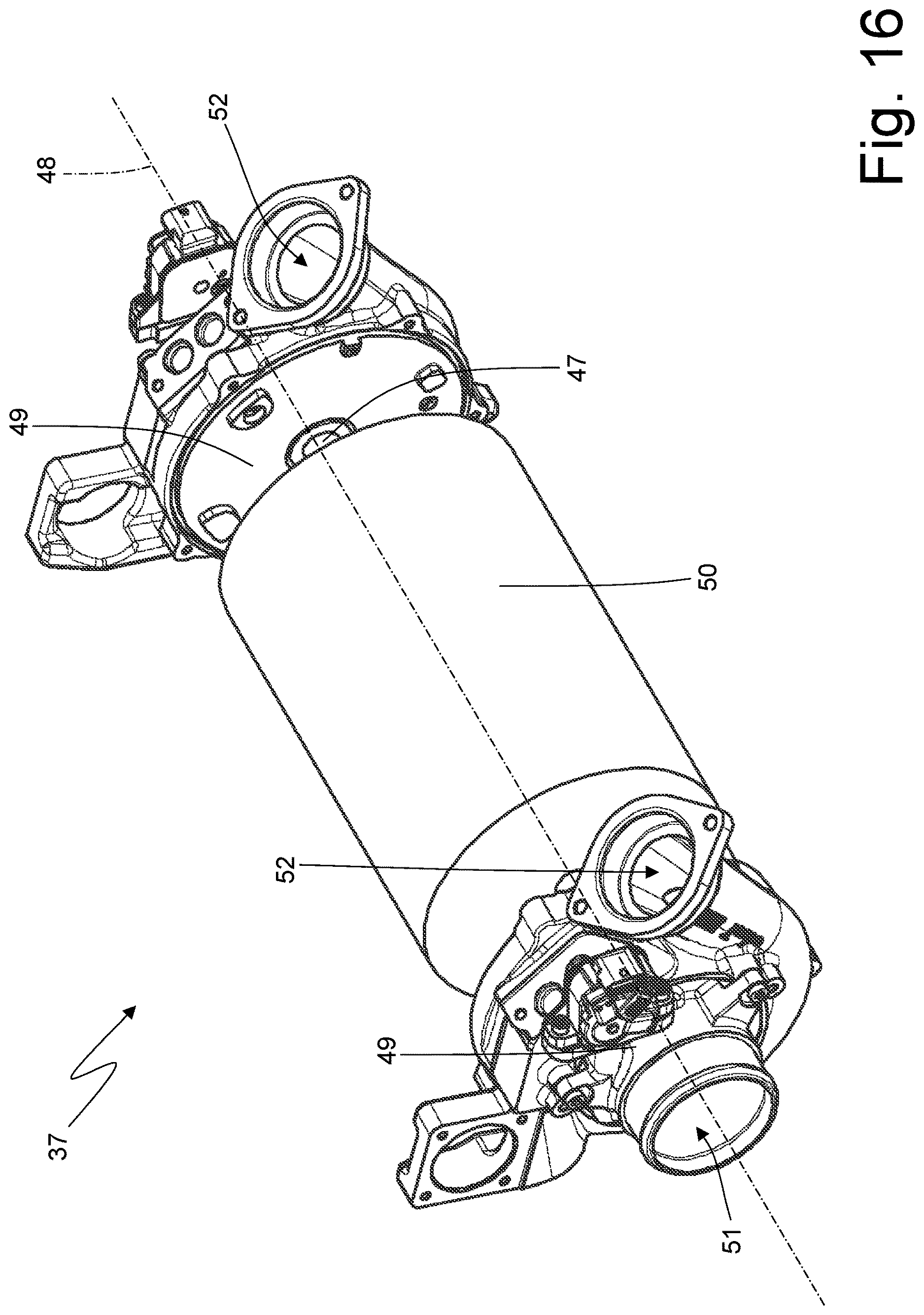 Patent US12617264 Figure 16 – Car provided with an internal combustion engine arranged with the drive shaft up