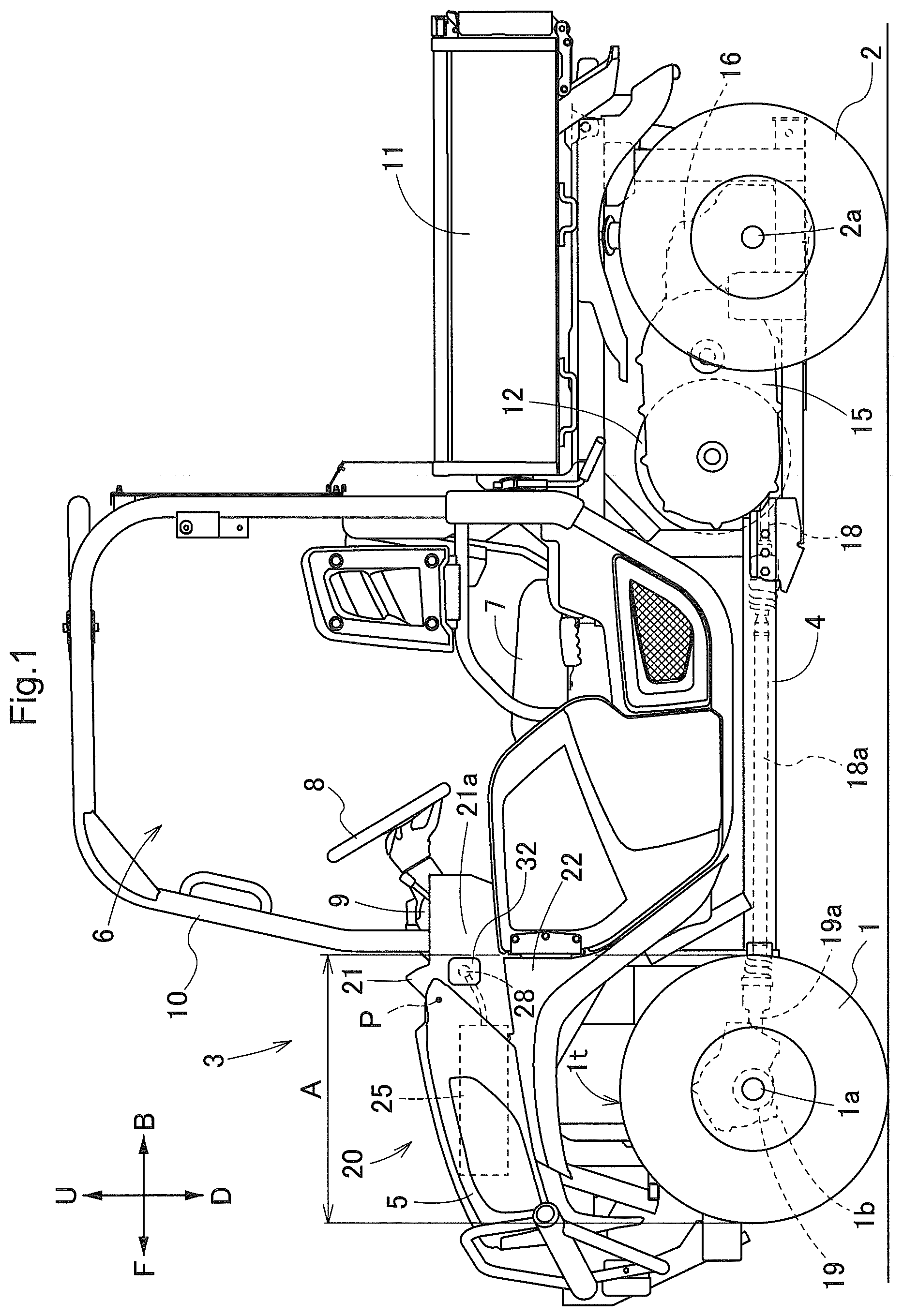 Patent US12617268 — Work vehicle — Figure 1