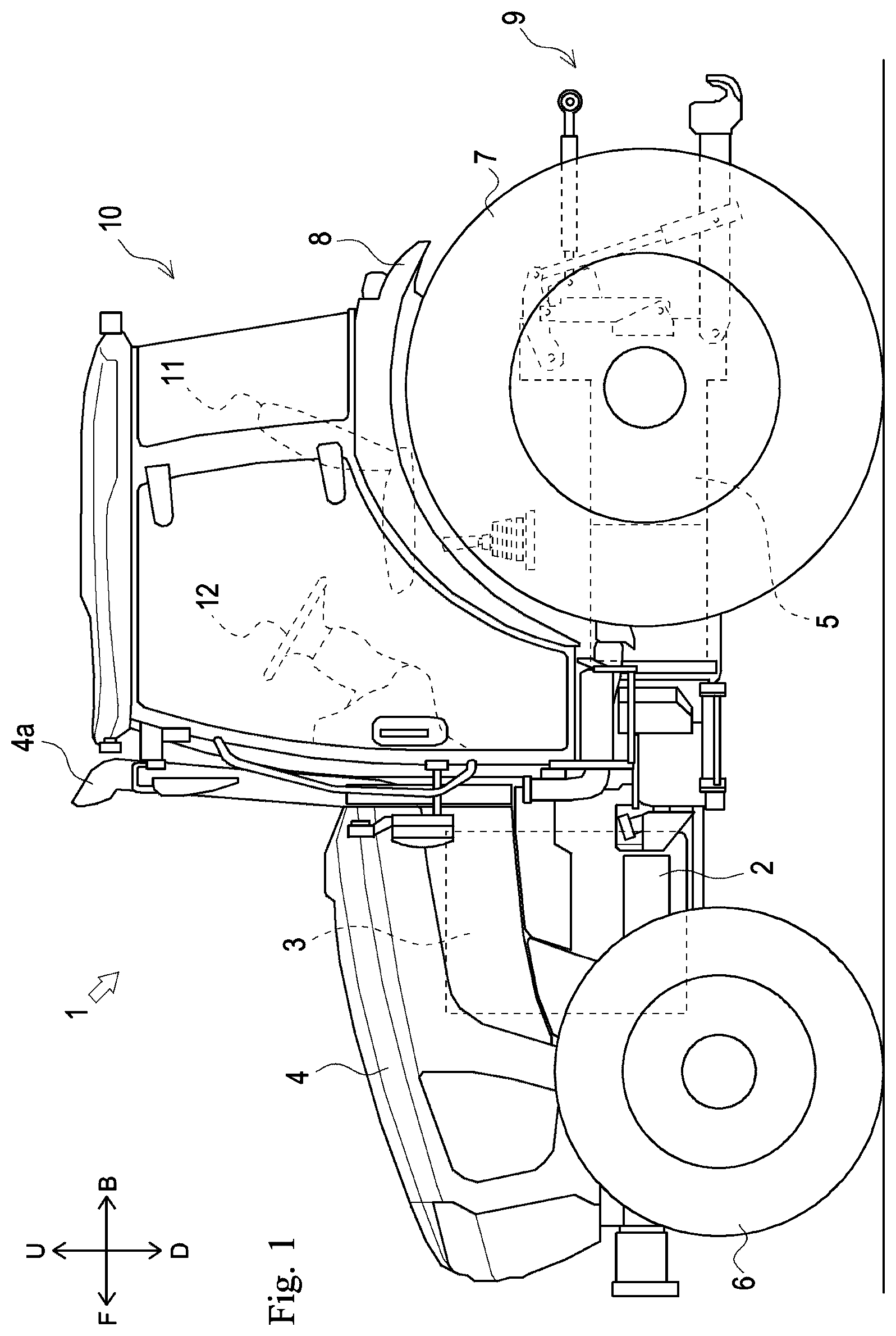 Patent US12617269 Figure 1 – Working vehicle