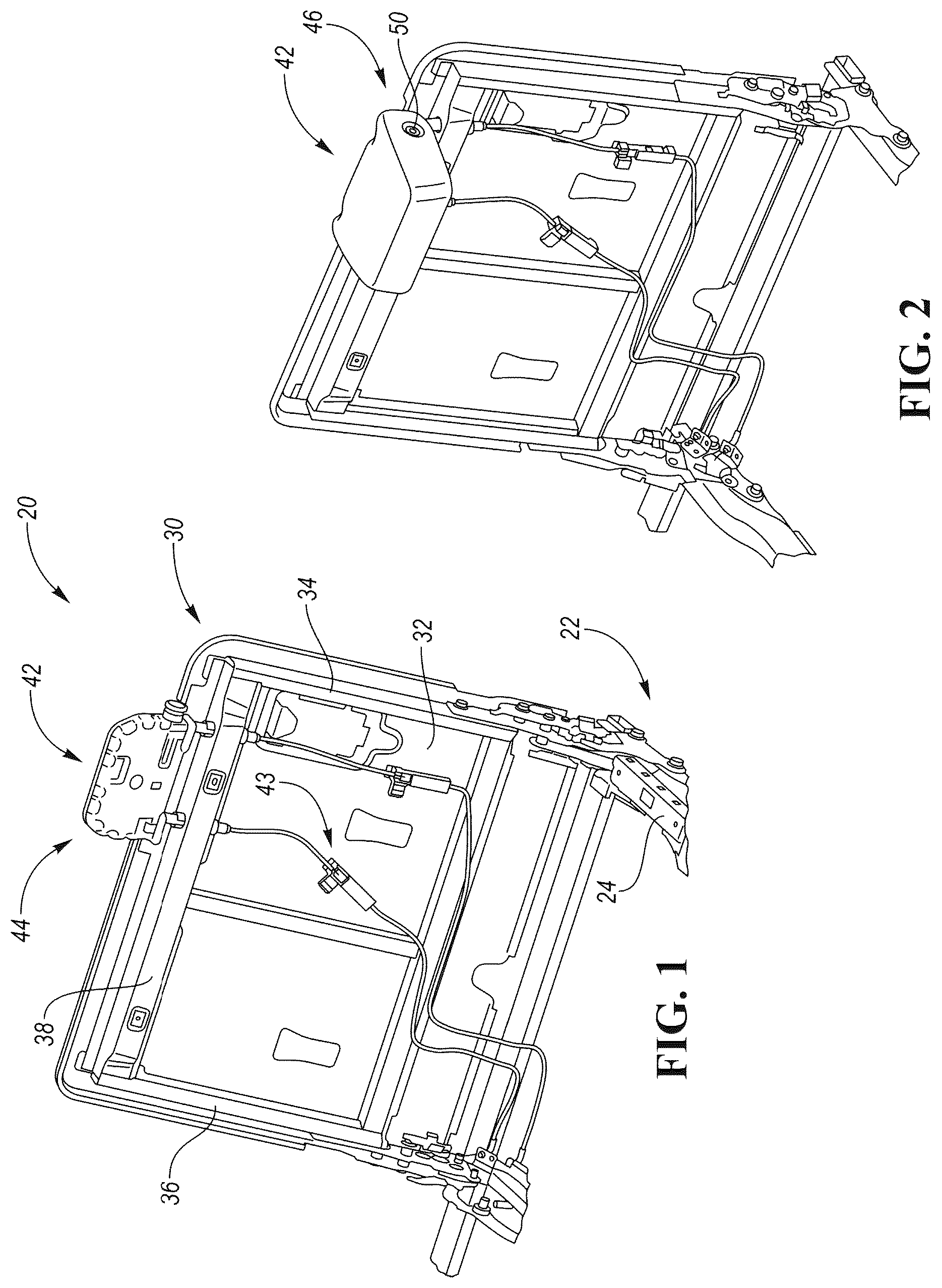 Patent US12617324 — Auto return headrest for seat assembly — Figure 1