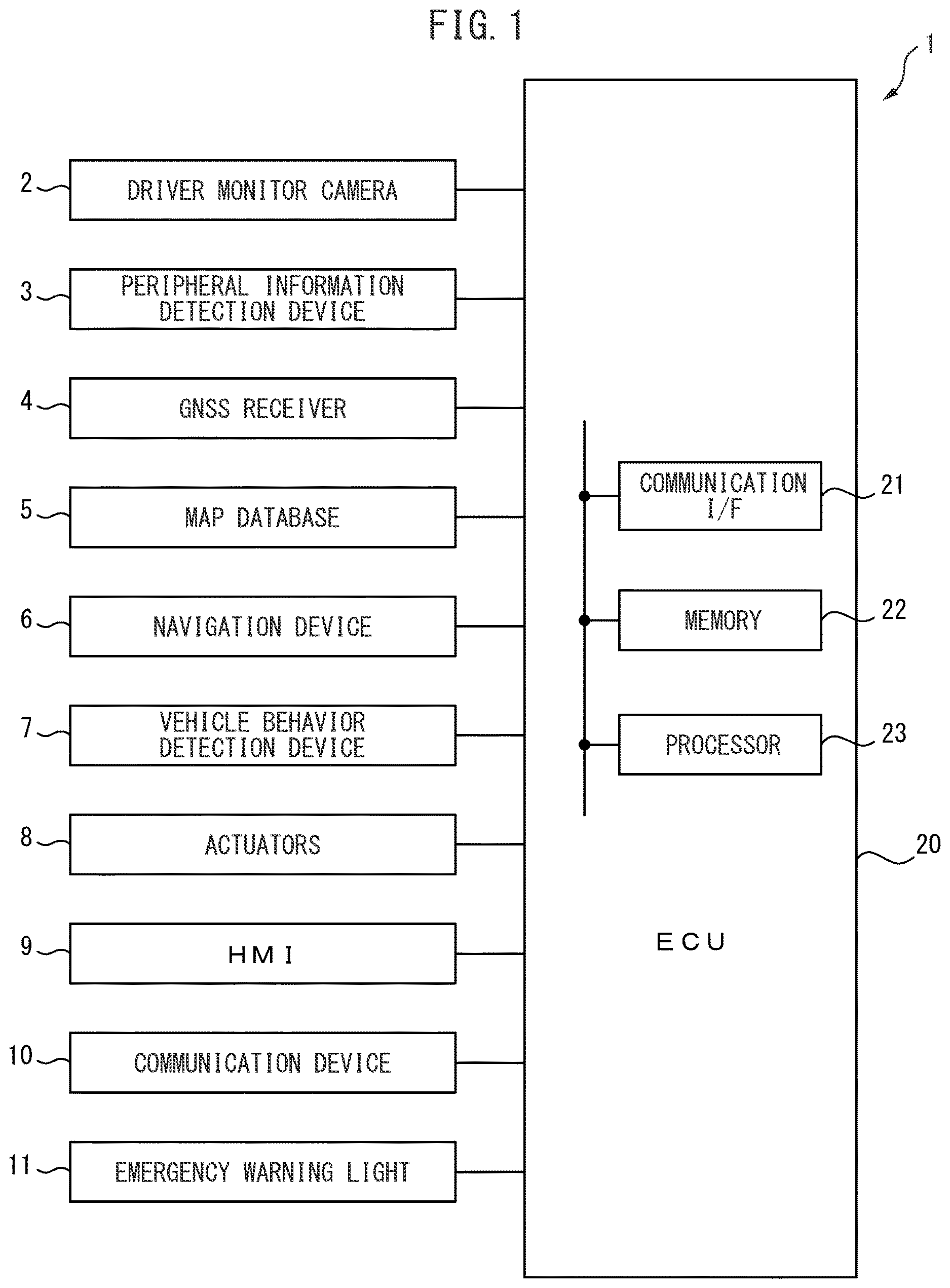 Patent US12617339 — Driver monitoring device, driver monitoring method, and non-transitory recording medium — Figure 1