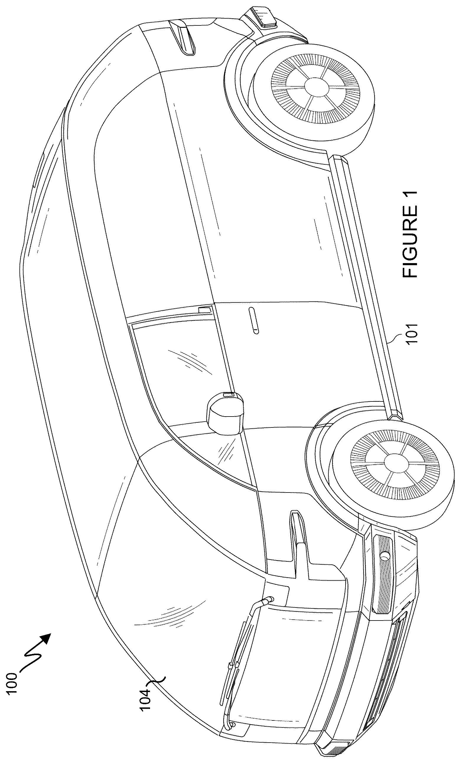 Patent US12617366 Figure 1 – Horizontally inflating passenger front air bag system
