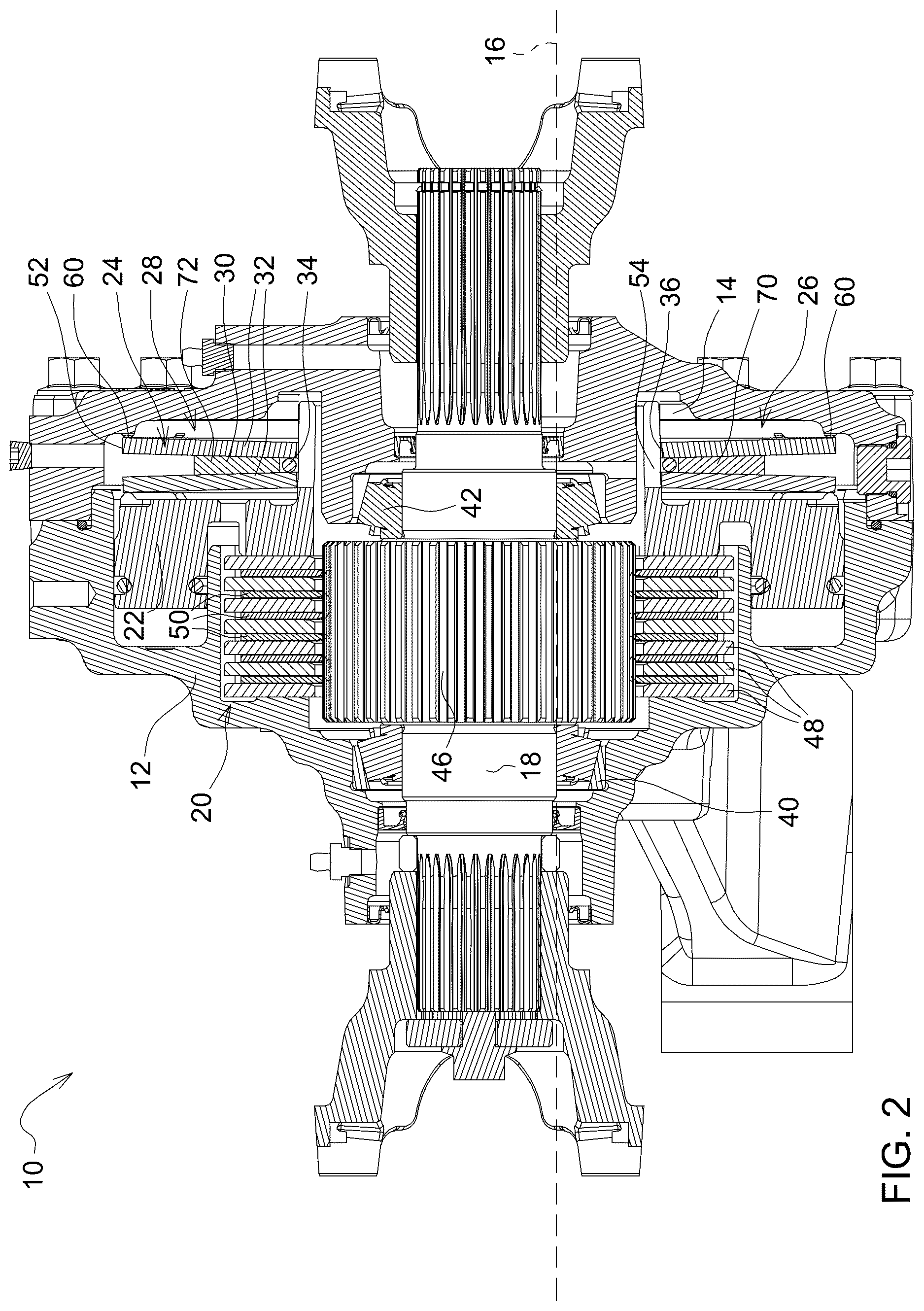 Patent US12617382 Figure 2 – Brake assembly and method of supplying lubricant in a brake assembly