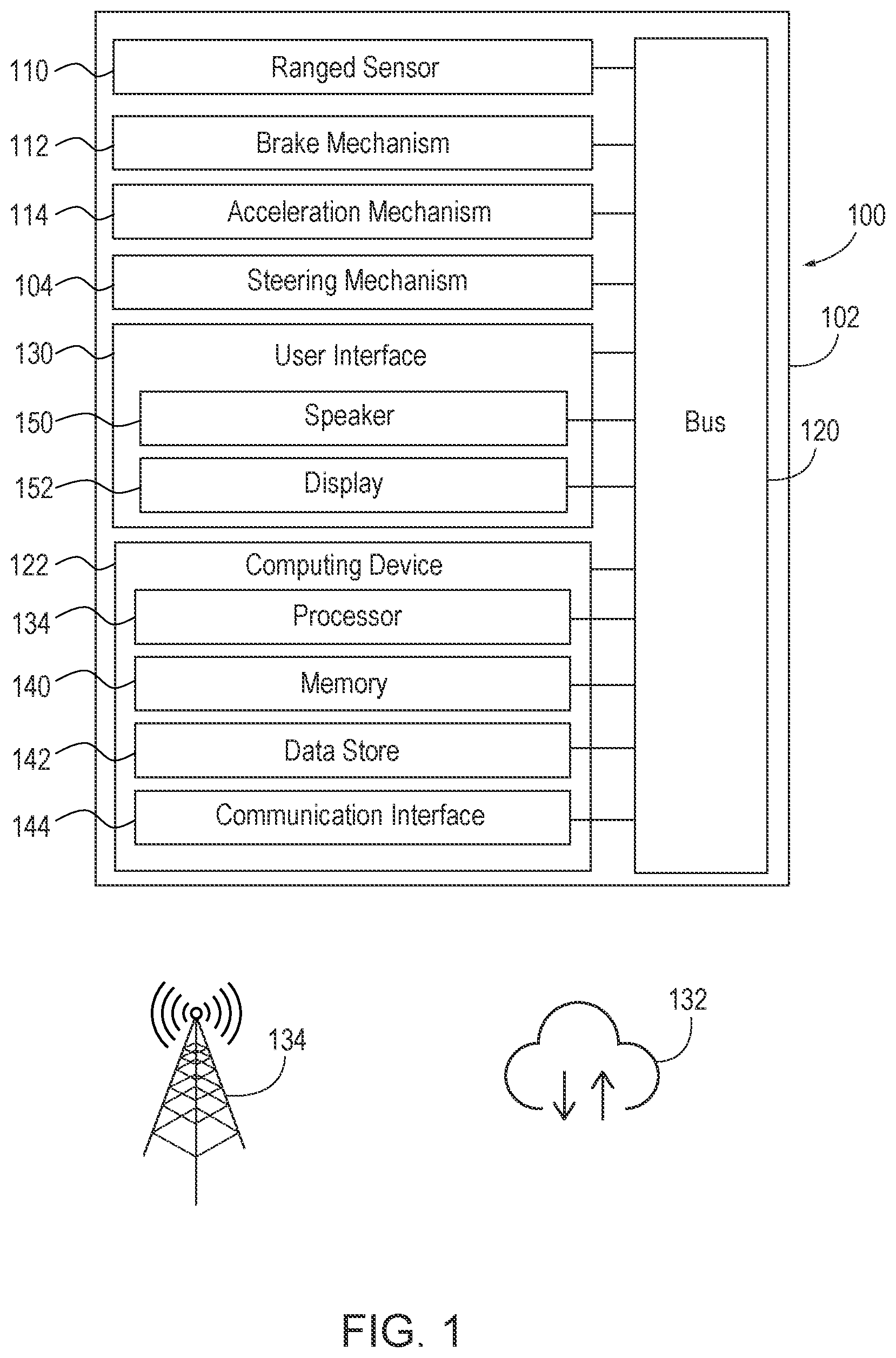Patent US12617420 — Driver warning system — Figure 1