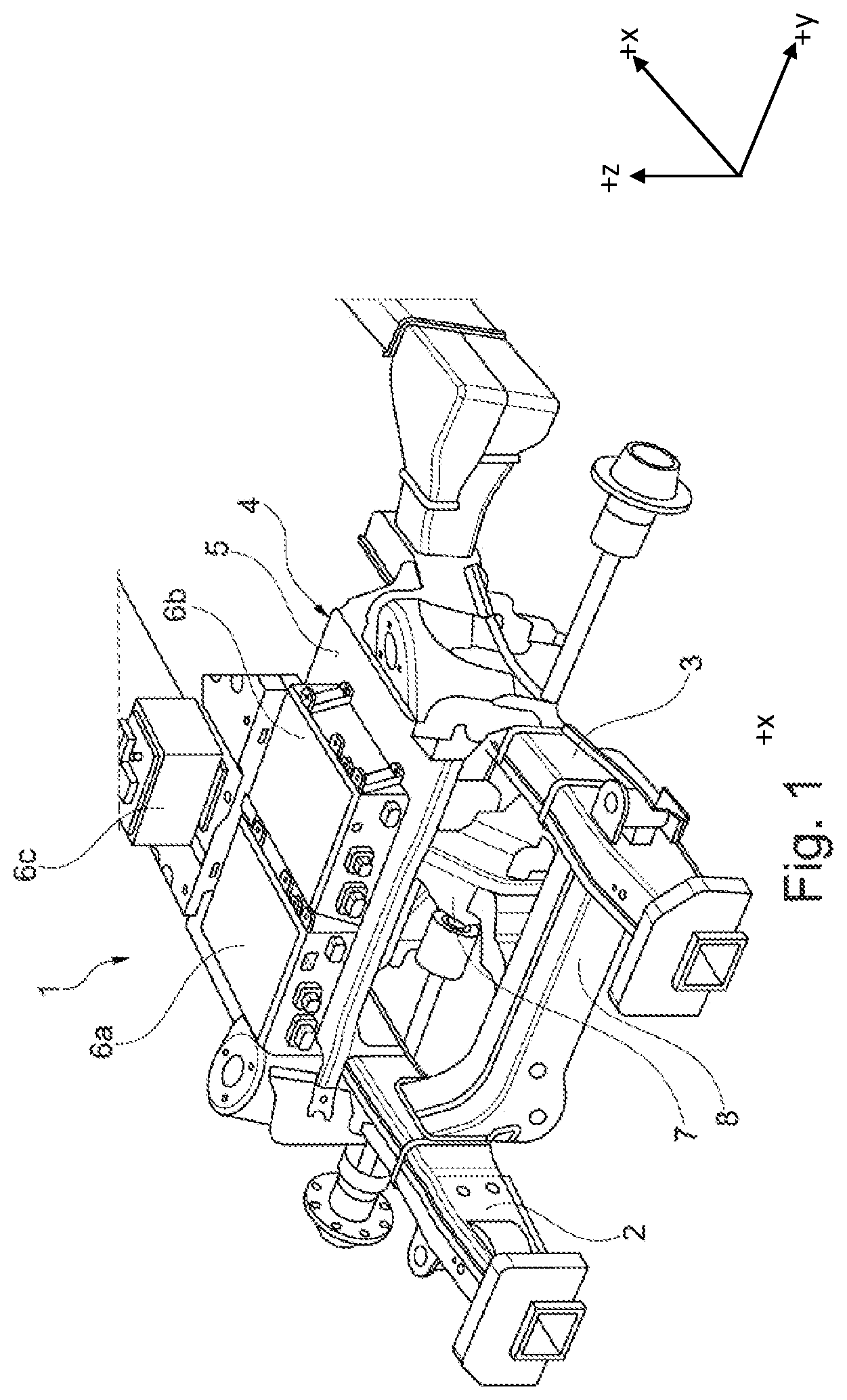 Patent US12617471 — Front-end structure for a motor vehicle with electric front-wheel drive — Figure 1