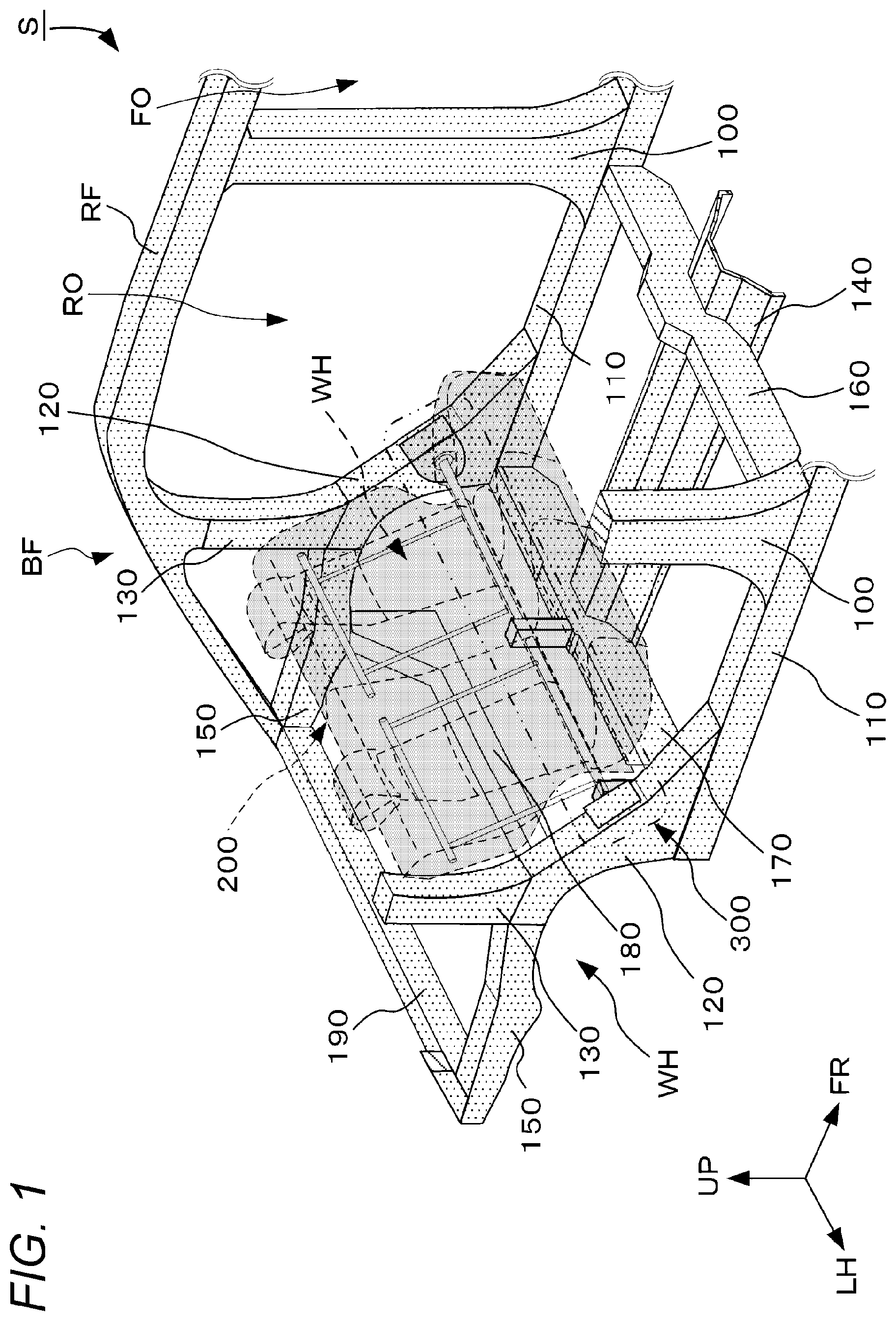Patent US12617474 — Vehicle-body rear structure — Figure 1