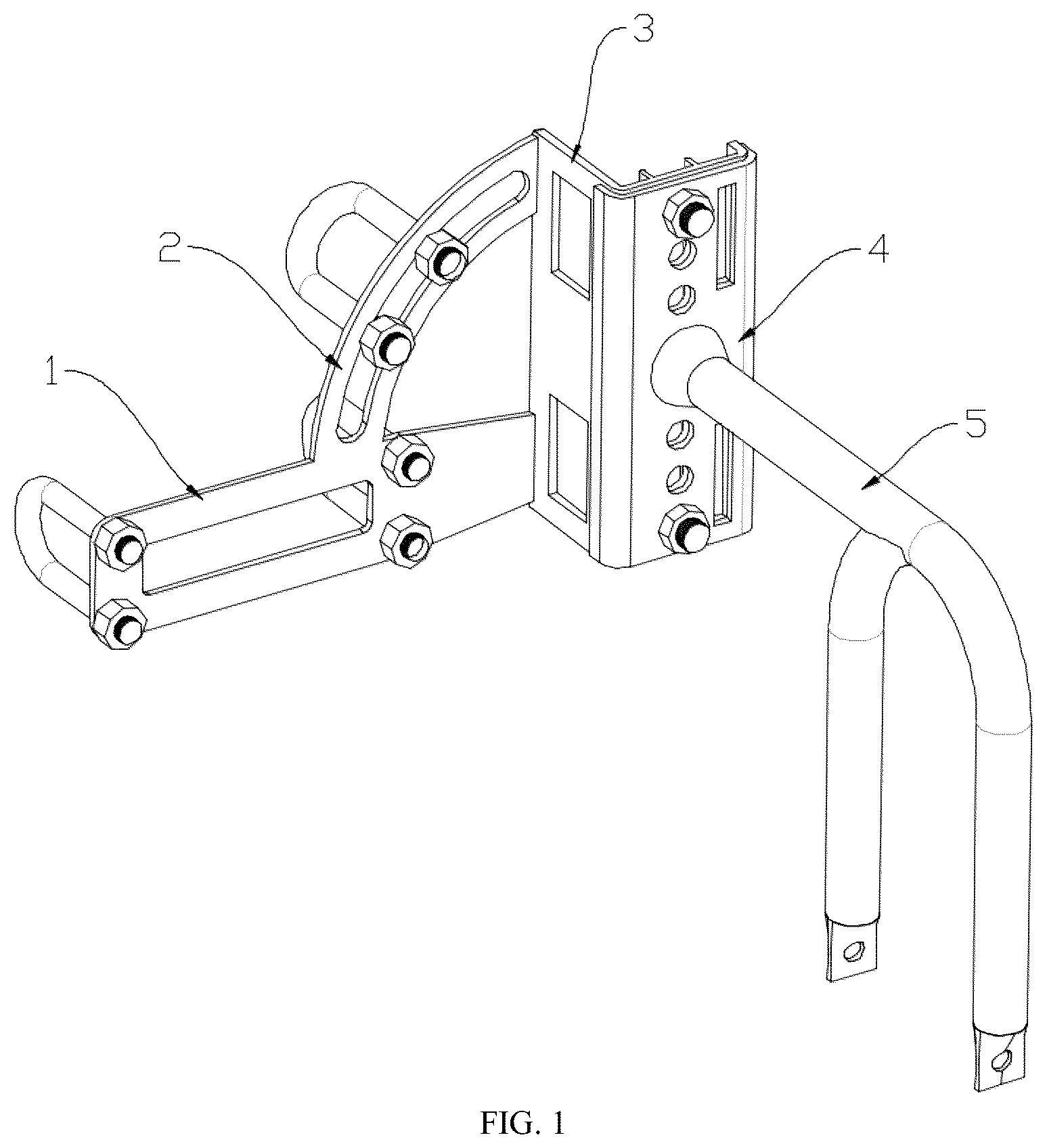 Patent US12617483 — Auxiliary wheel installation bracket — Figure 1