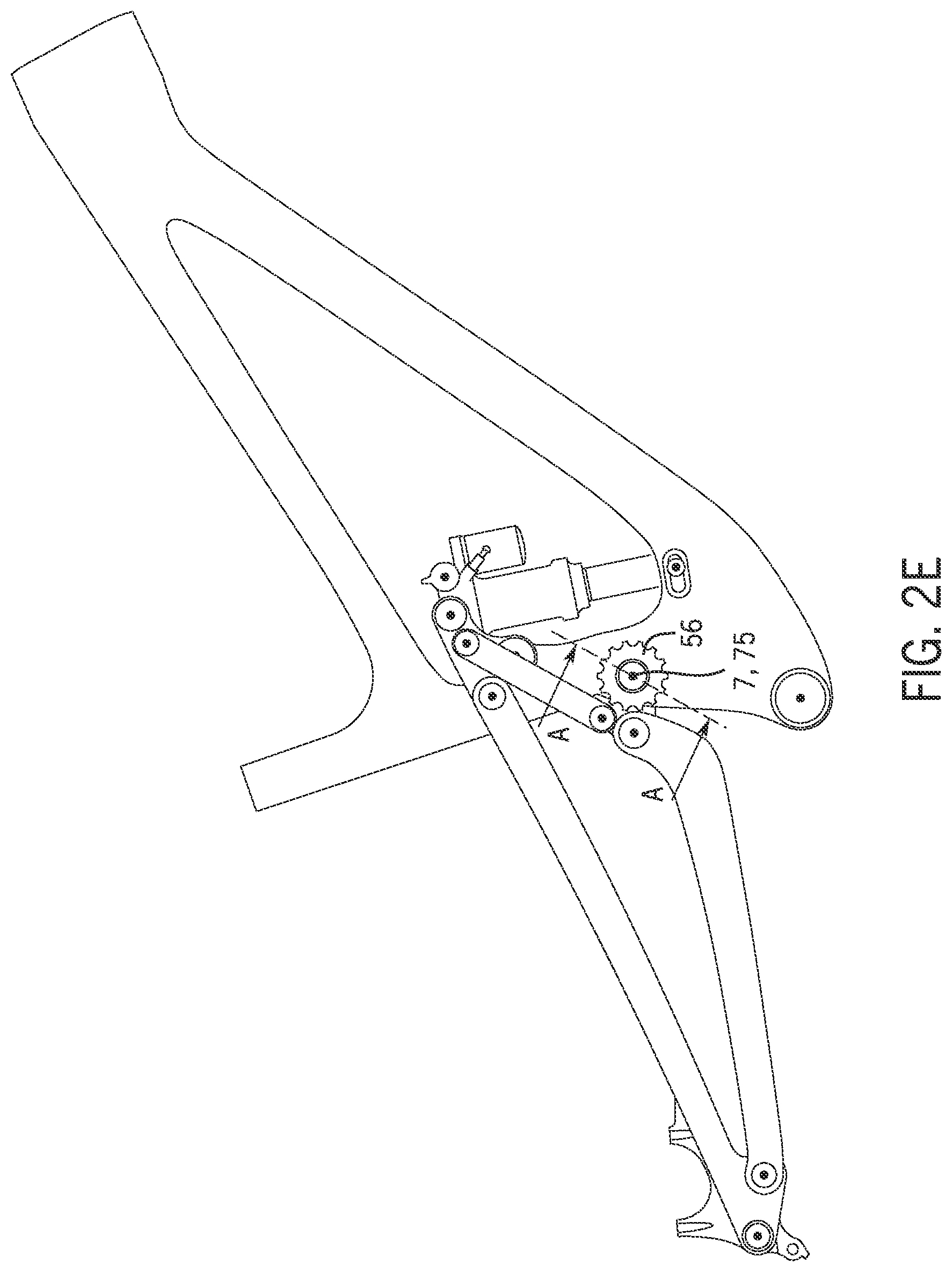 Patent US12617488 Figure 10 – Two-wheeled vehicle with configurable idler
