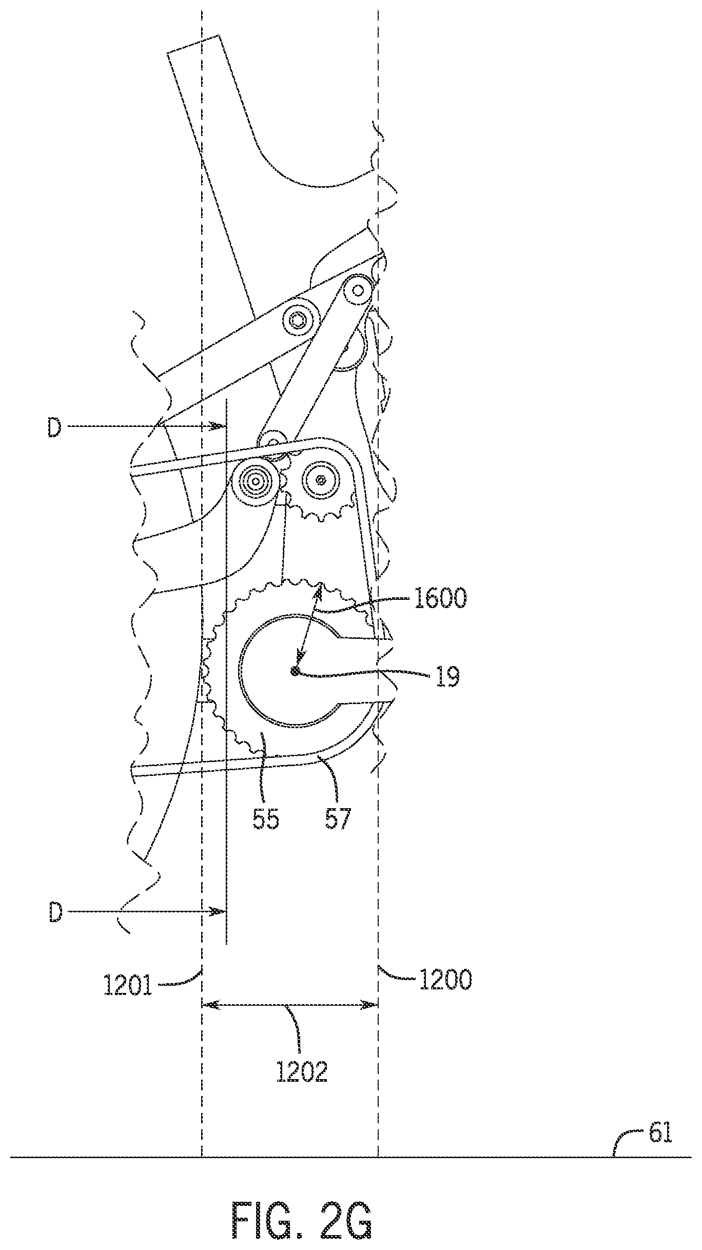 Patent US12617488 Figure 12 – Two-wheeled vehicle with configurable idler
