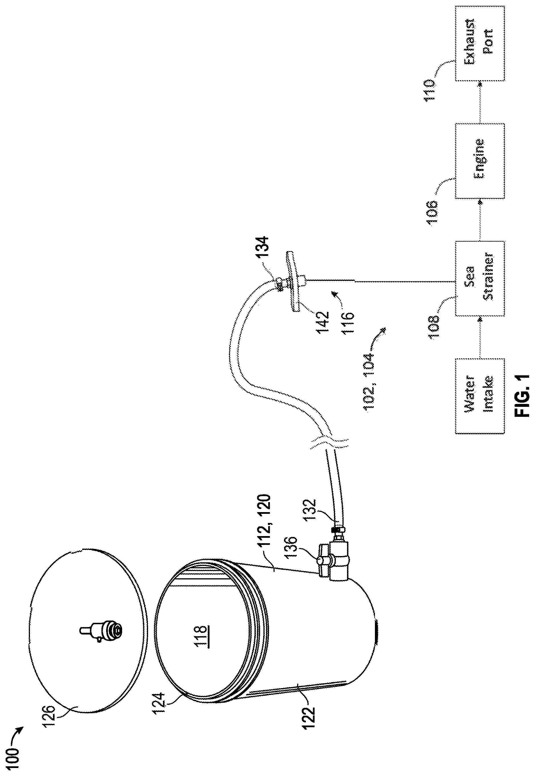 Patent US12617509 — Antifreeze delivery system with a cap assembly — Figure 1