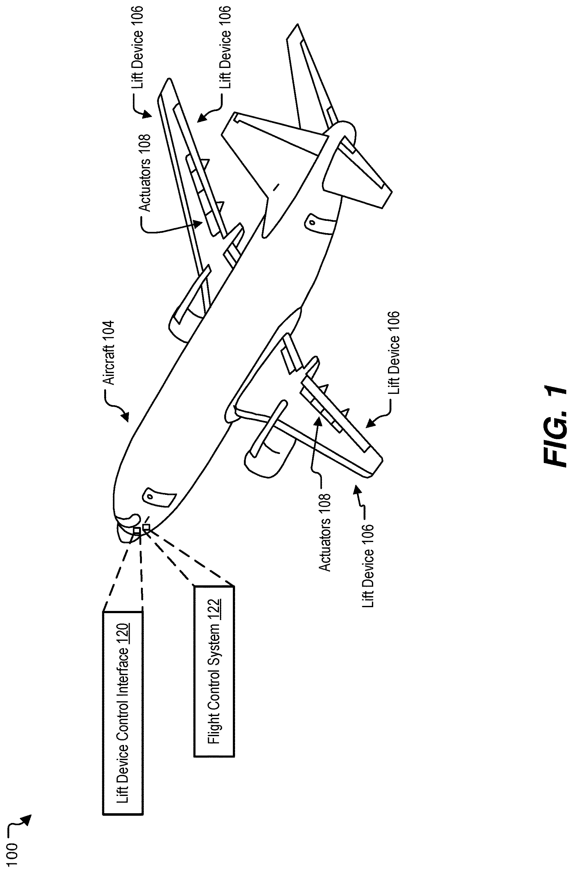 Patent US12617522 Figure 1 – Systems and methods of aircraft lift control
