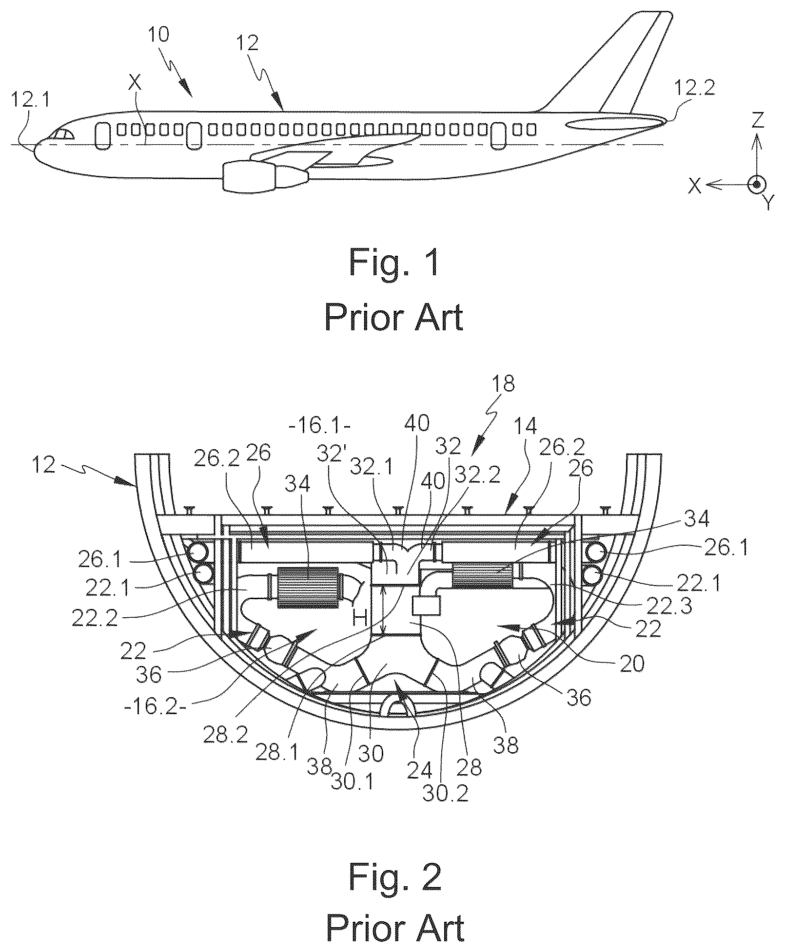 Patent US12617535 — Aircraft air conditioning device comprising a large-capacity mixer, method for installing such a device and aircraft equipped with such an air conditioning device — Figure 1