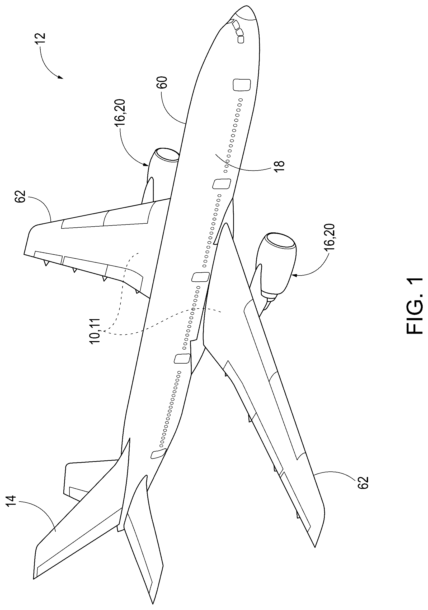 Patent US12617537 — Hybrid turbofan and solid oxide fuel cell propulsion system and related methods — Figure 1