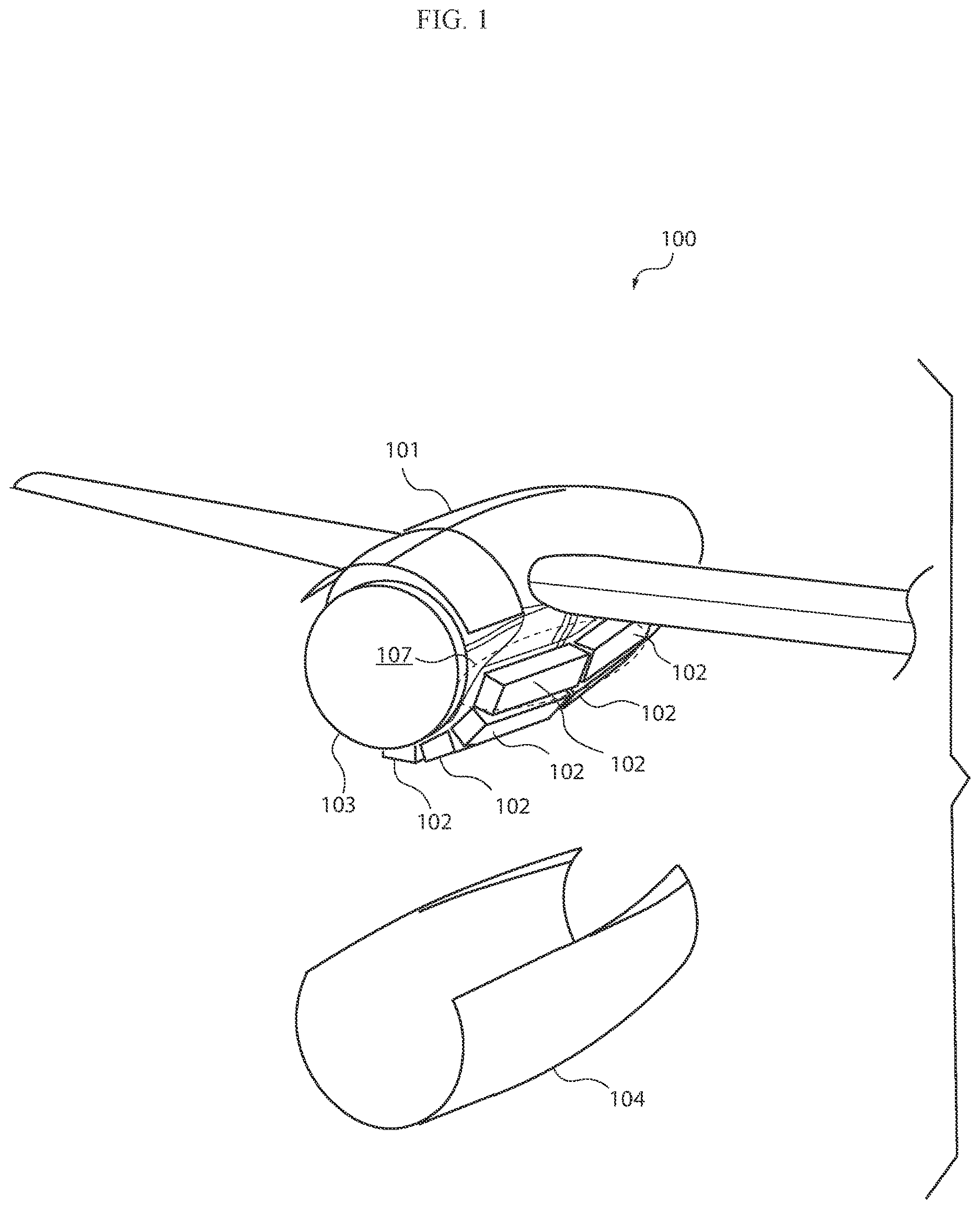 Patent US12617542 Figure 1 – Battery storage system for an aircraft