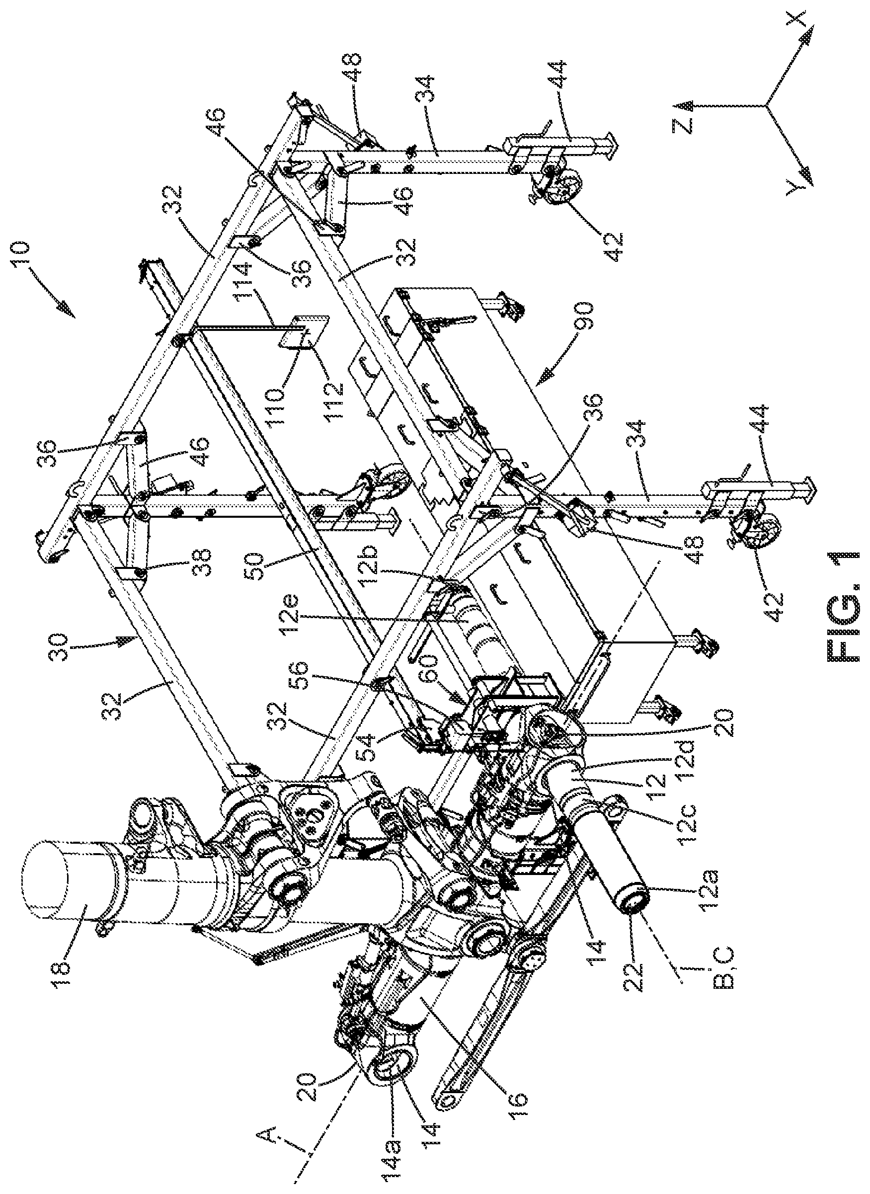 Patent US12617551 — Method for mounting an axle in a bogie, and associated installation — Figure 1