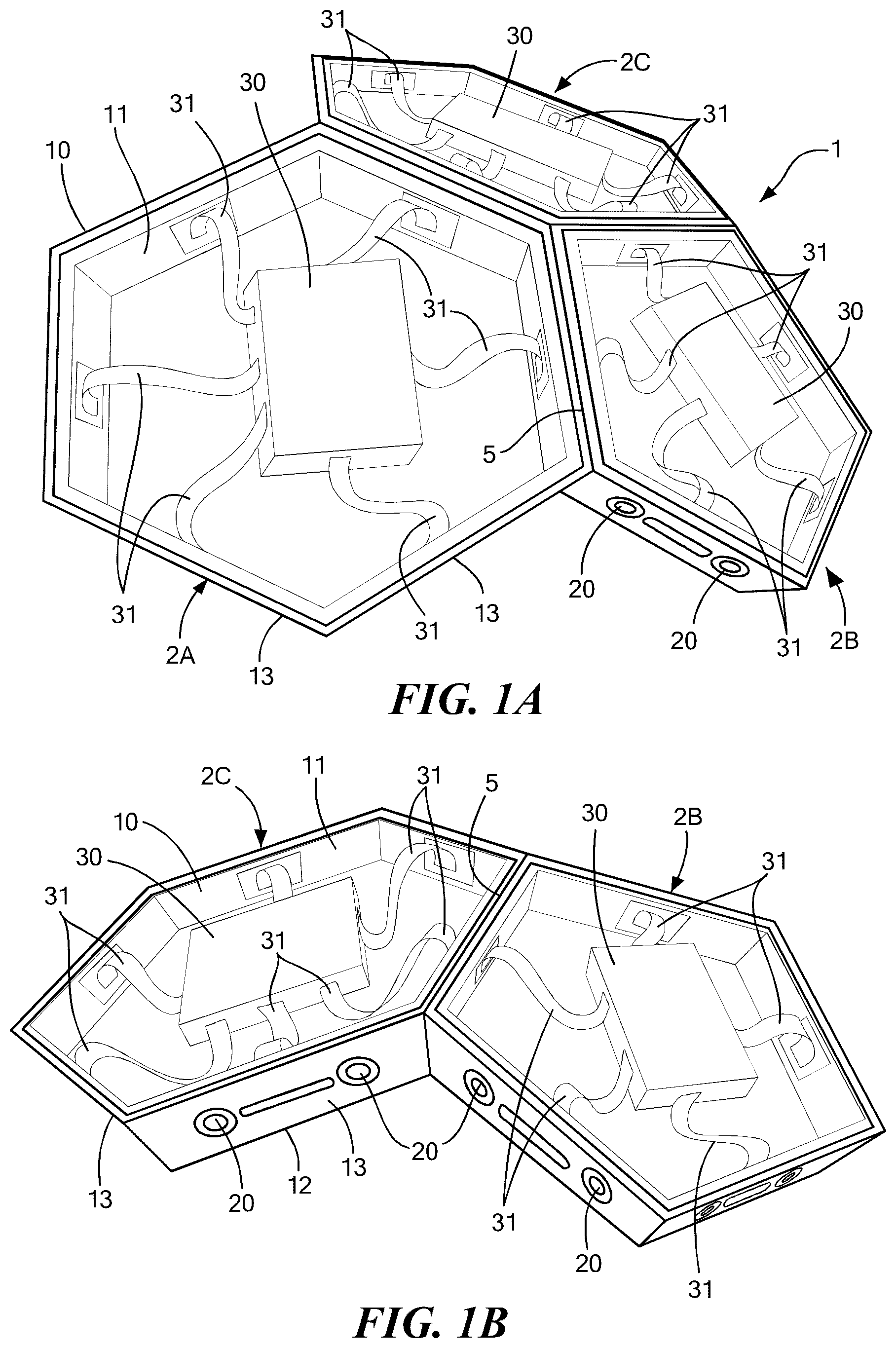 Patent US12617553 — Methods and apparatus for autonomous 3D self-assembly, spatial docking and reconfiguration — Figure 1