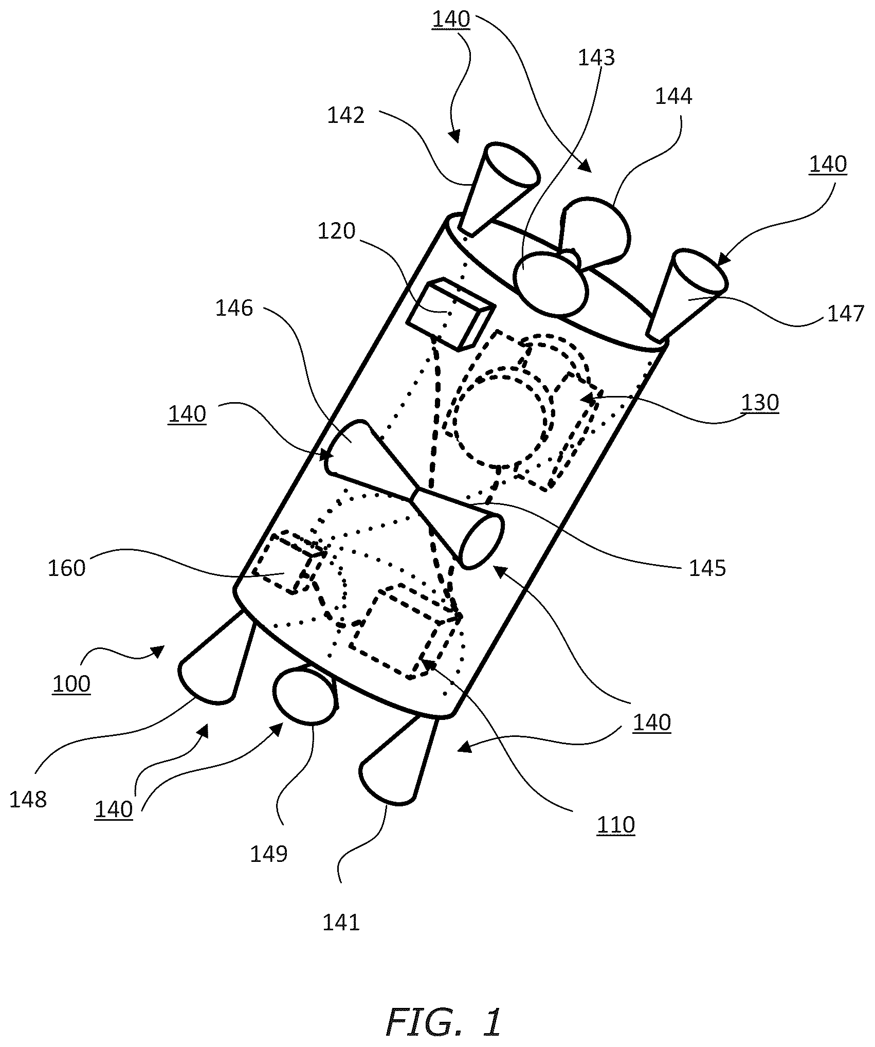 Patent US12617554 — Systems and methods for combined control moment gyroscope and thruster control — Figure 1