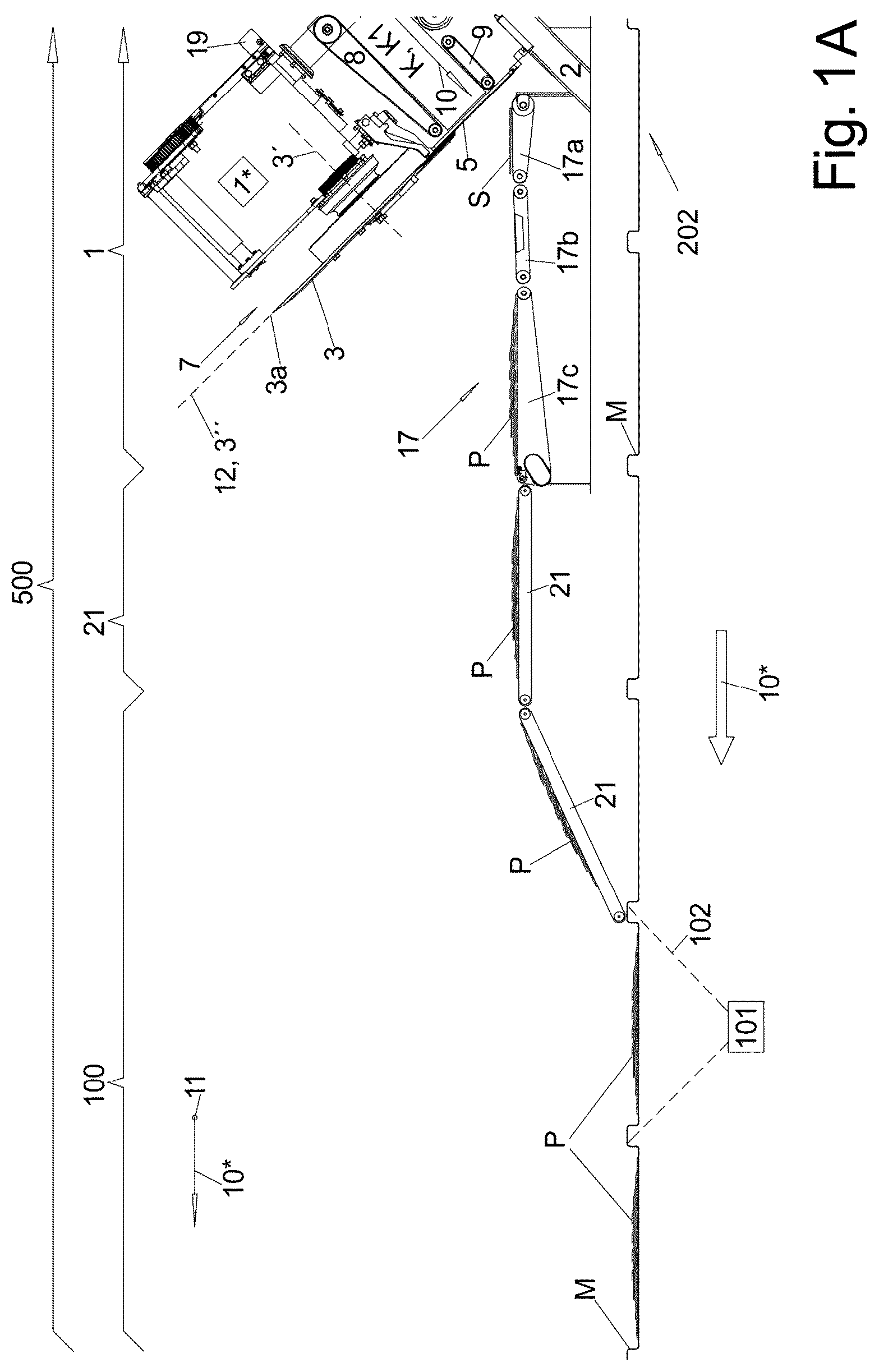 Patent US12617573 — Method for automatically maintaining a predetermined portion arrangement in a tray trough and packaging apparatus suitable therefor — Figure 1