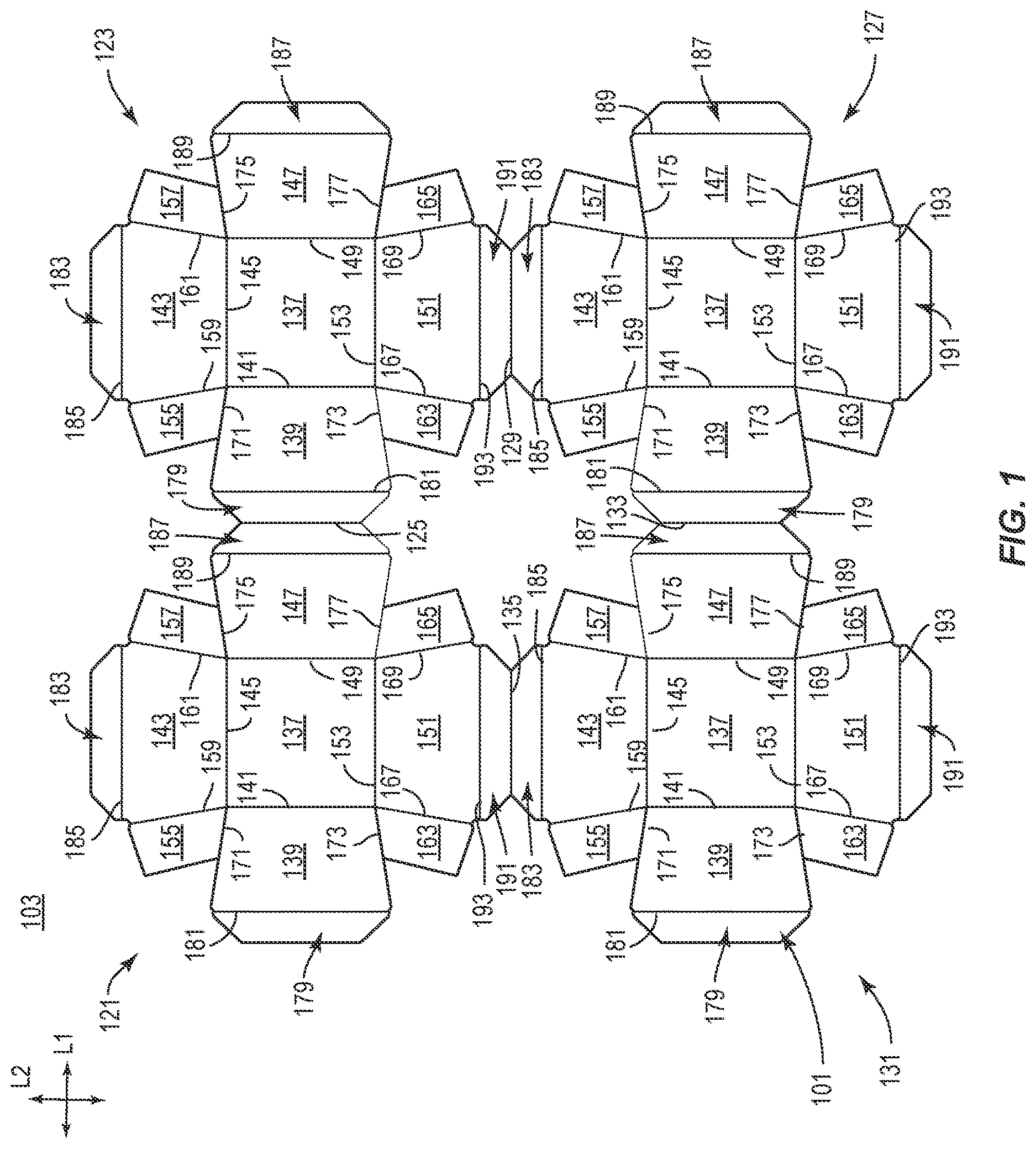 Patent US12617579 — Tray with separable features — Figure 1