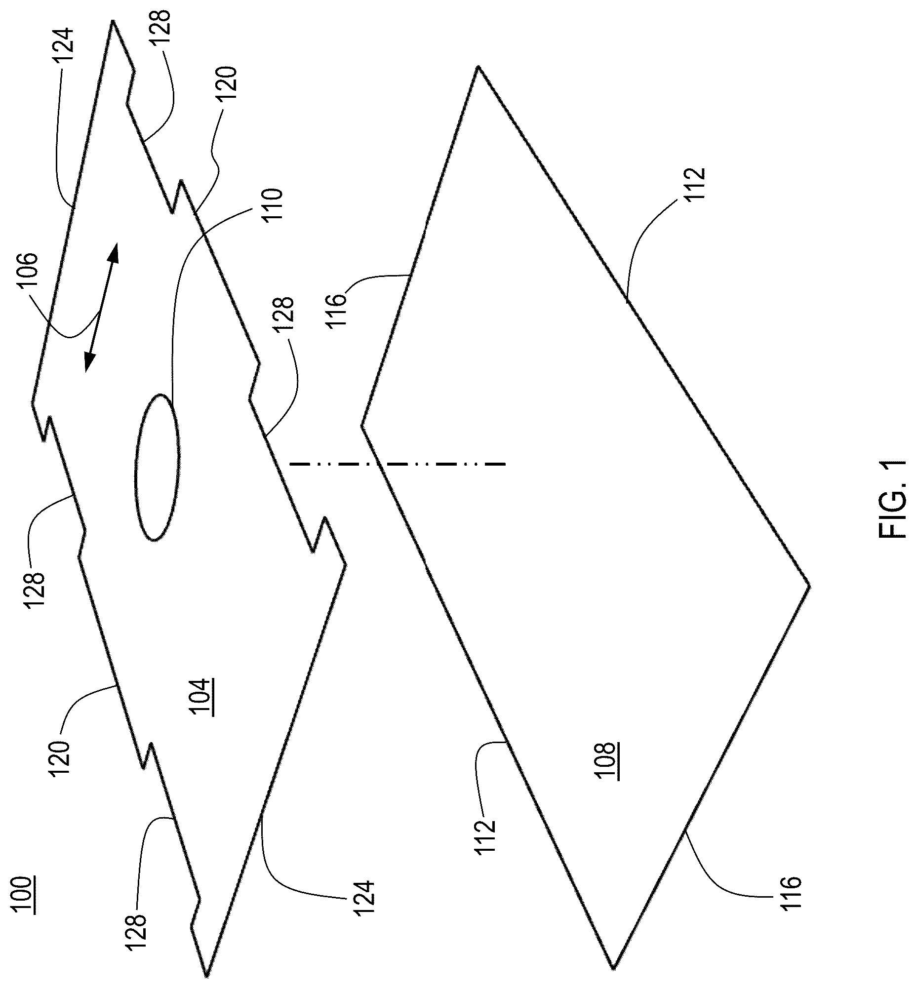 Patent US12617596 — Flow wrap packaging structures — Figure 1