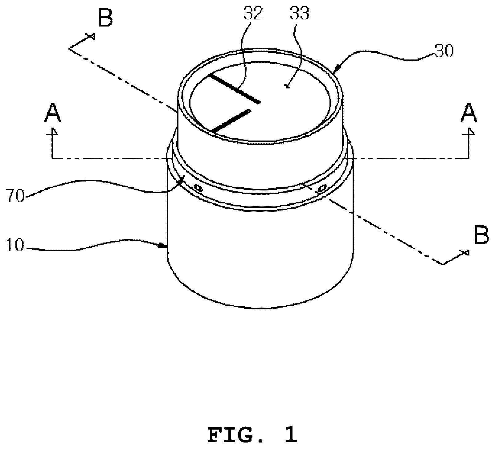 Patent US12617603 Figure 1 – Rotational discharge-type cosmetic container