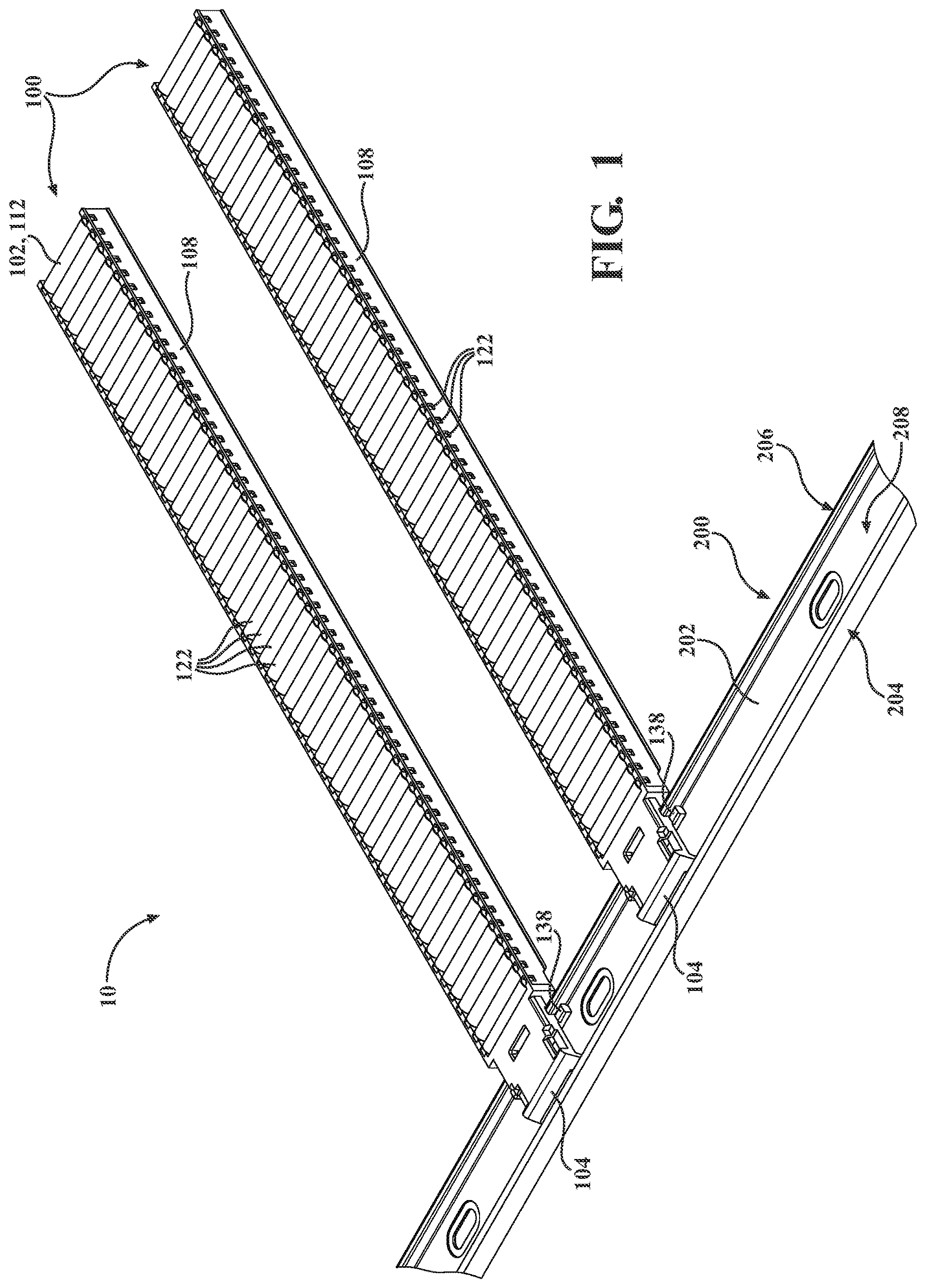 Patent US12617627 — Selectively securable roller track — Figure 1