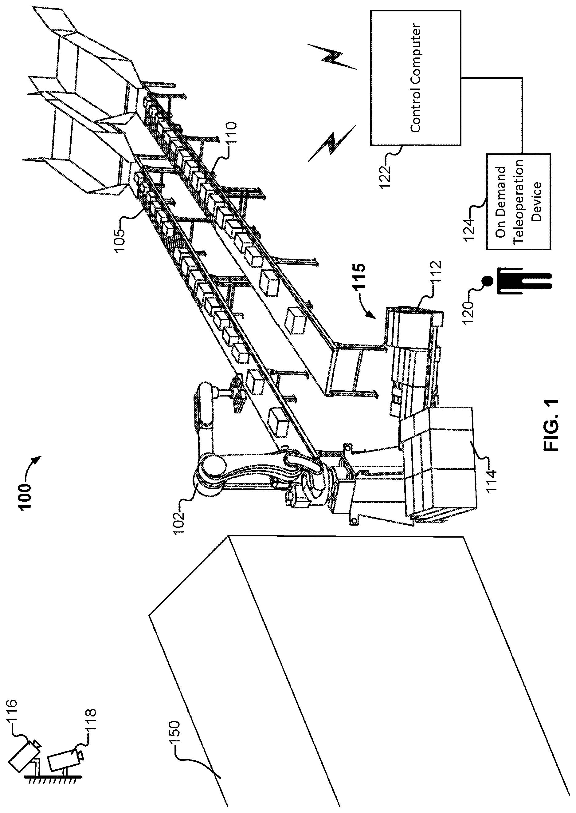 Patent US12617637 — Object partitioner between heterogeneous transport containers — Figure 1