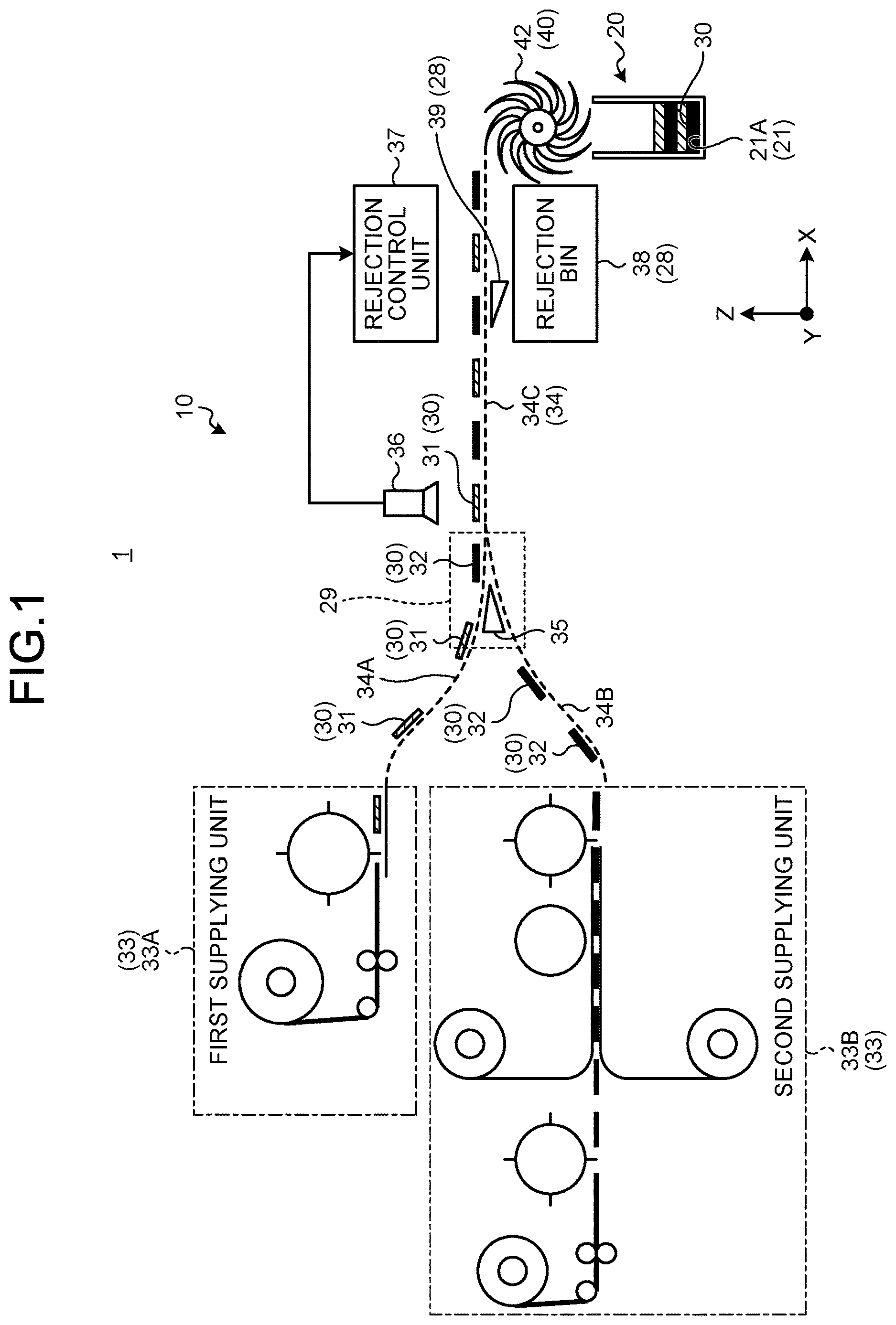 Patent US12617646 — Stacking apparatus, stacking method, and stacking system — Figure 1