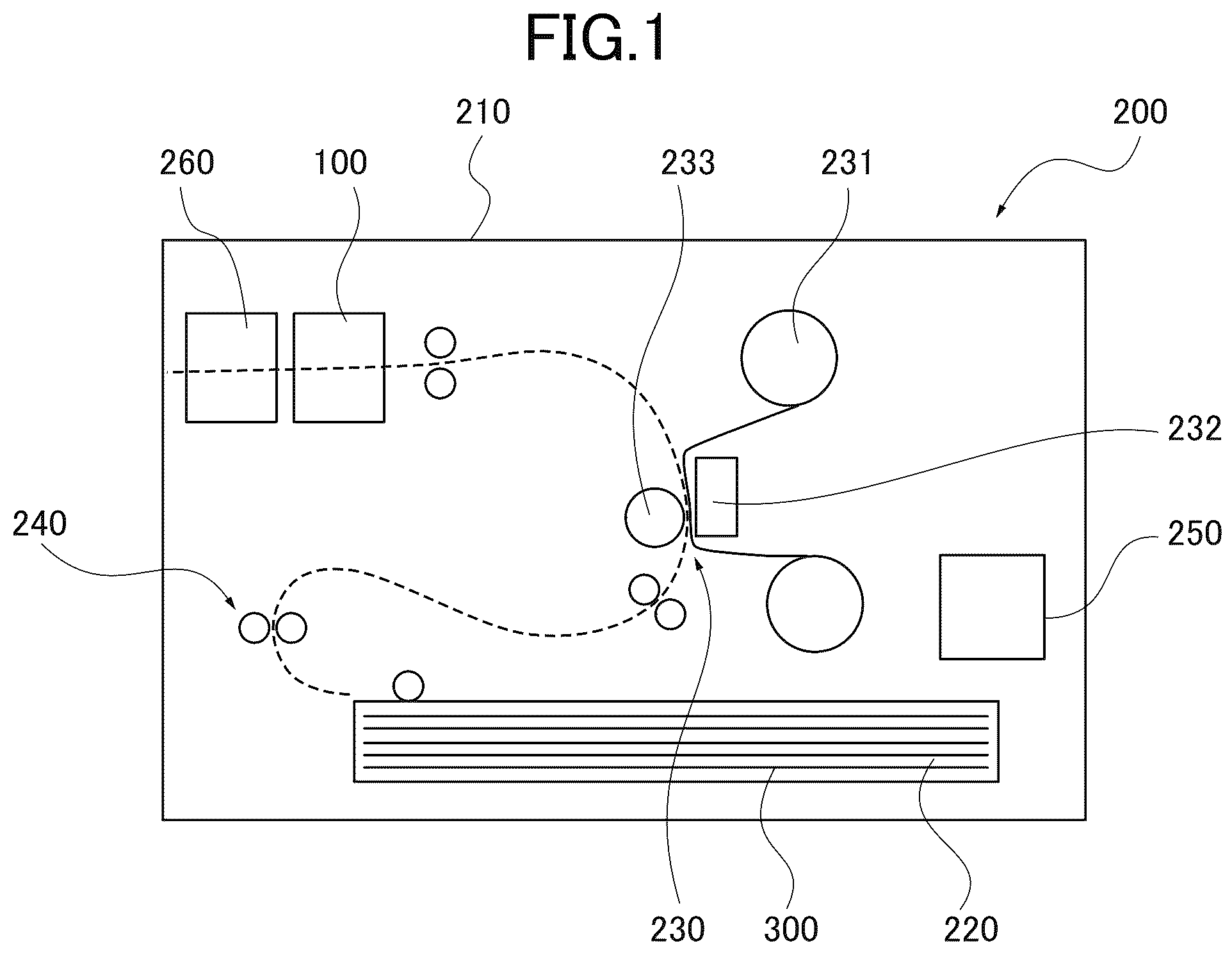 Patent US12617649 — Paper creasing device and printer — Figure 1