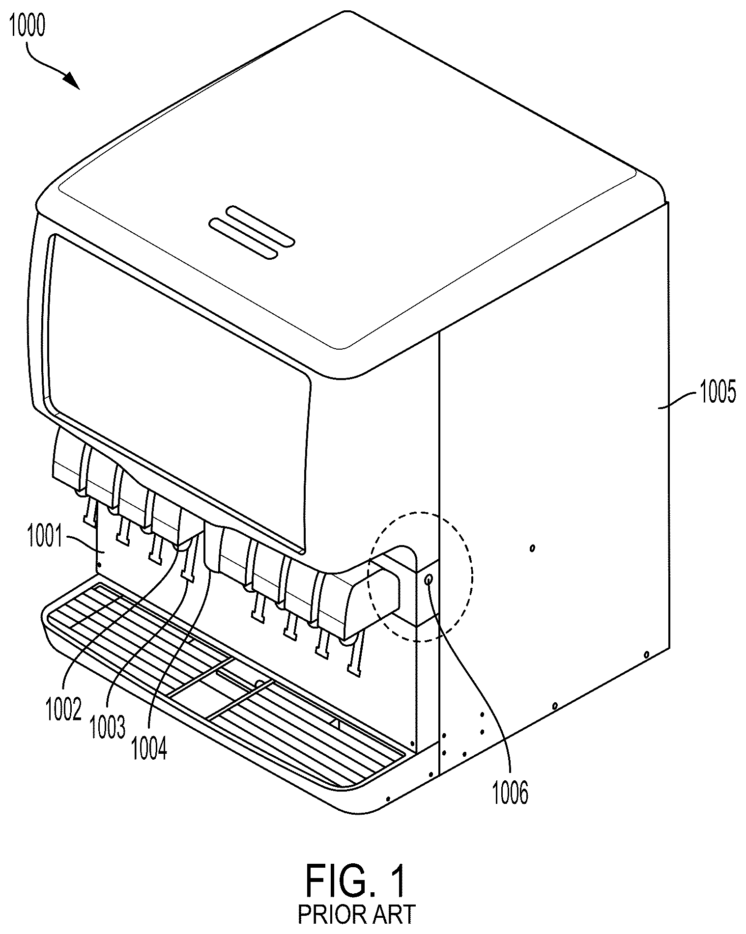 Patent US12617665 Figure 1 – Adapter for beverage dispenser
