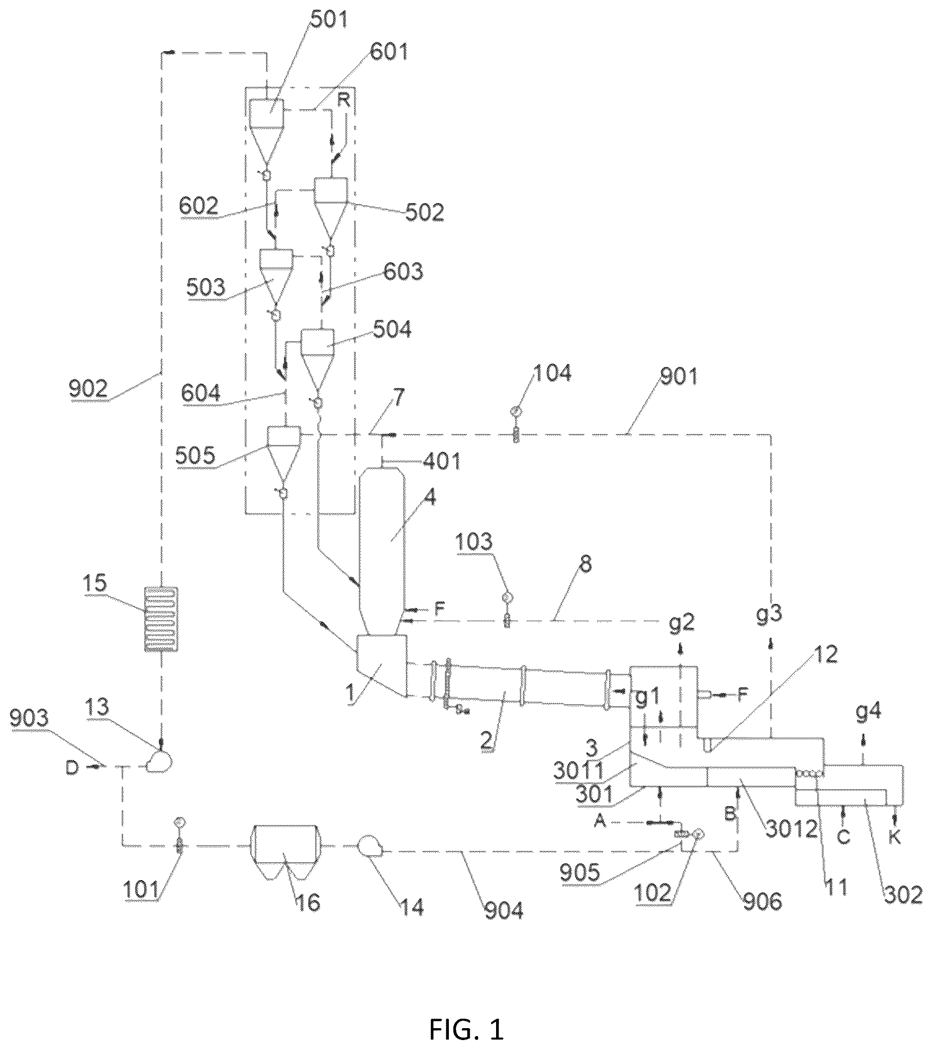 Patent US12617718 — Energy-efficient, carbon-enriched cement production system and a method of producing cement clinker — Figure 1