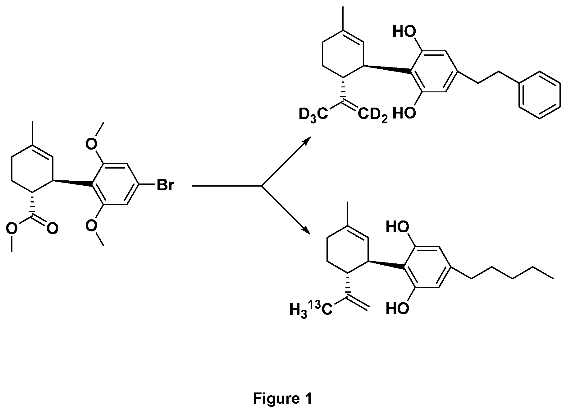 Patent US12617749 — Cannabinoid derivatives and precursors, and asymmetric synthesis for same — Figure 1
