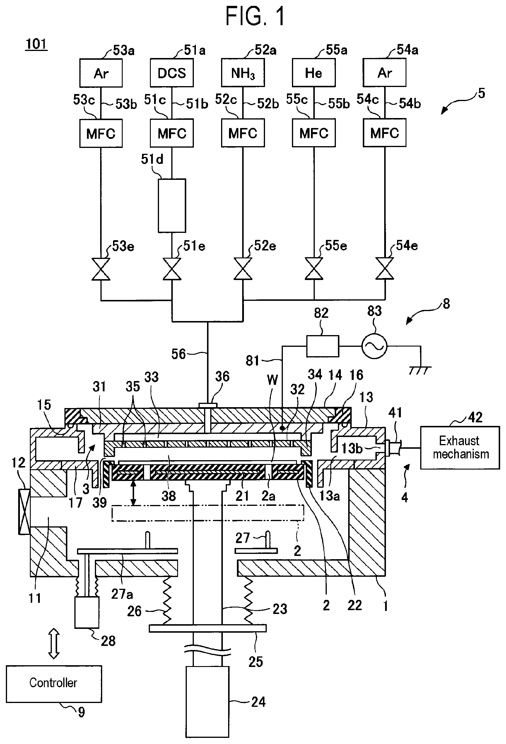 Patent US12618156 — Atomic layer deposition of silicon nitride film using helium gas plasma — Figure 1