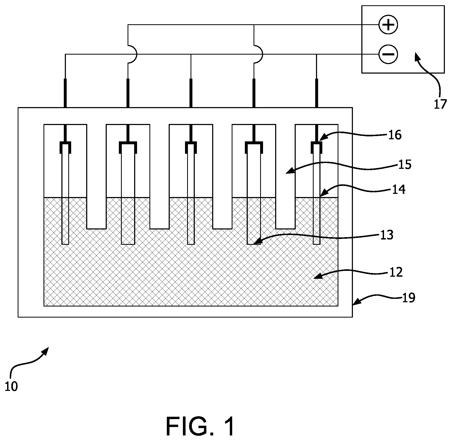 Patent US12618164 Figure 1 – Electrode attachment assembly, cell and method of use