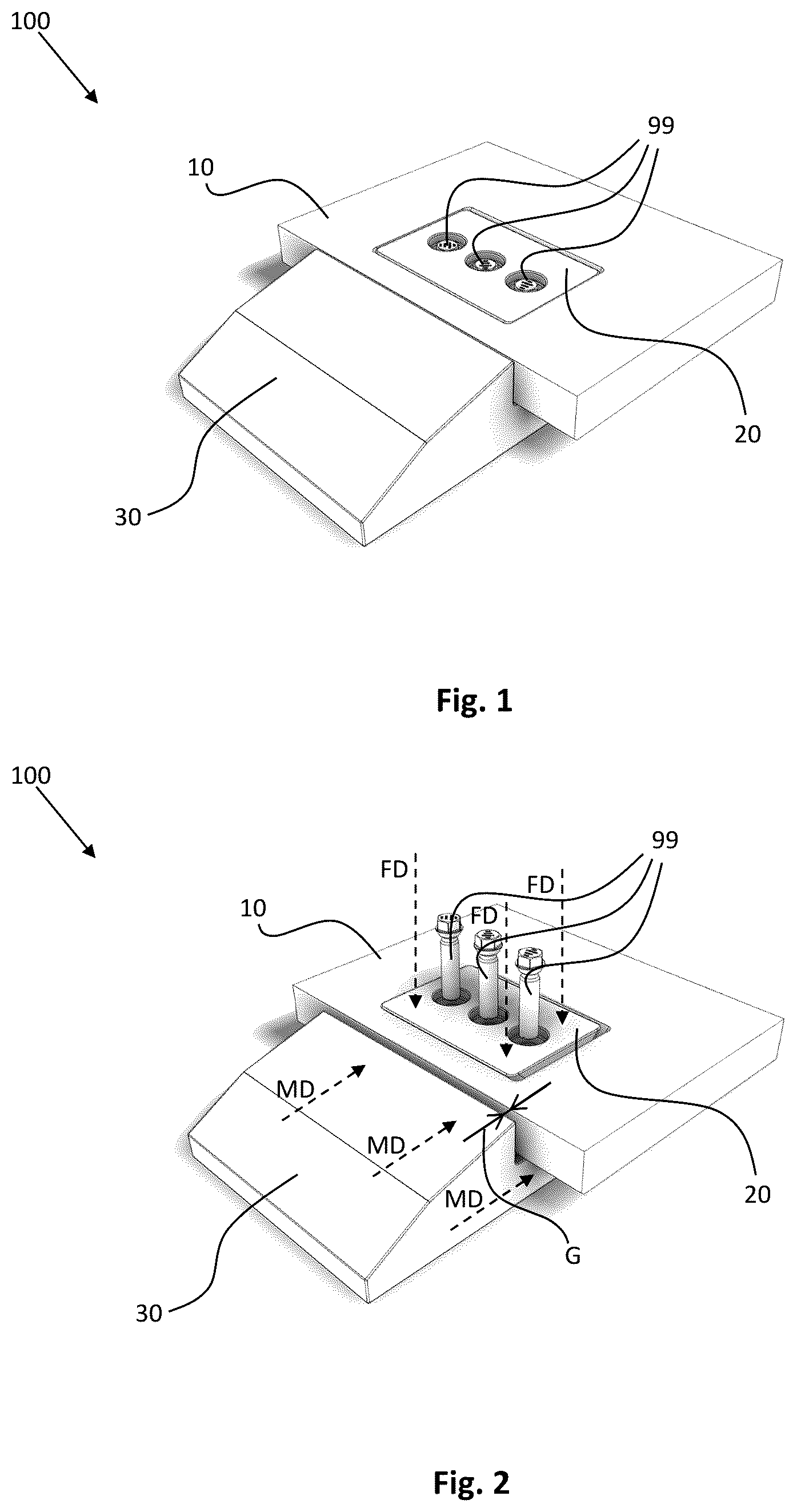Patent US12618230 — Retention system for a wear part for a bucket for an earth moving machine — Figure 1