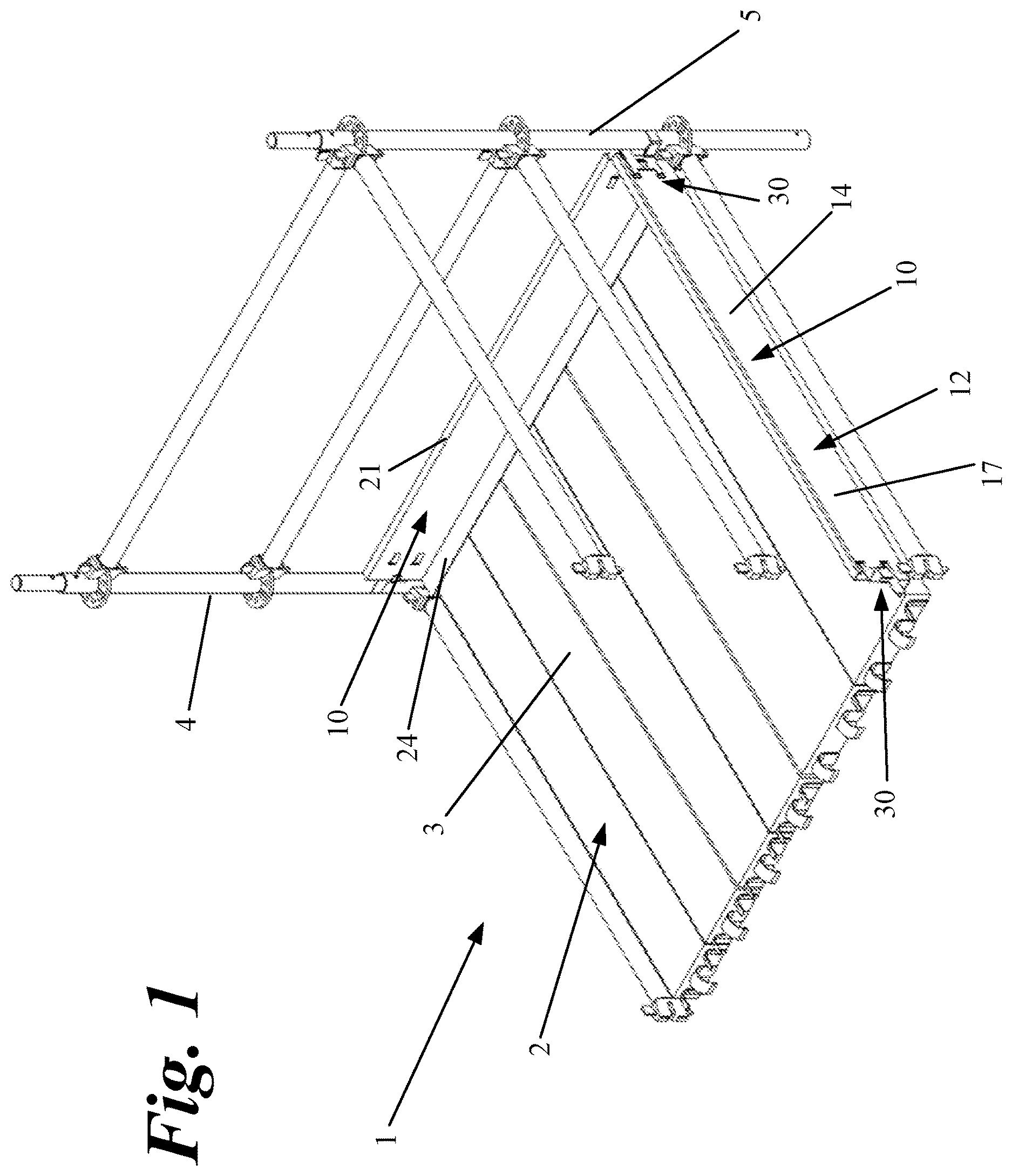 Patent US12618249 — Toe board for scaffolding — Figure 1