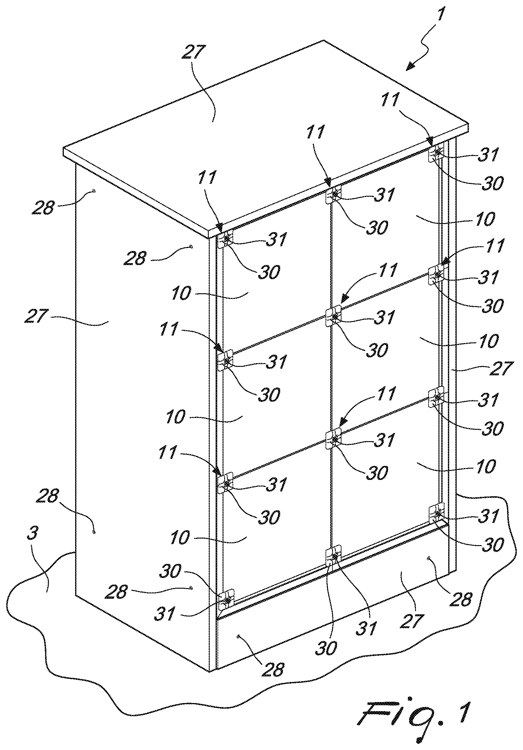 Patent US12618257 — Columbarium for containing funerary objects — Figure 1