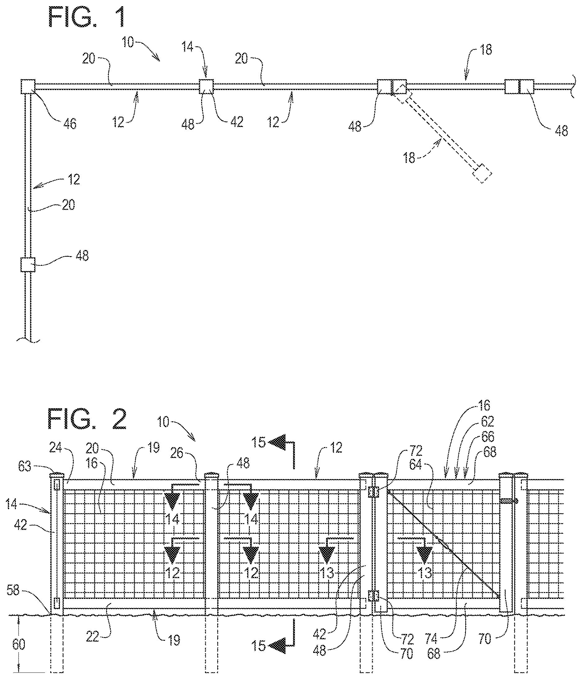 Patent US12618260 — Fence and gate systems and methods for use — Figure 1