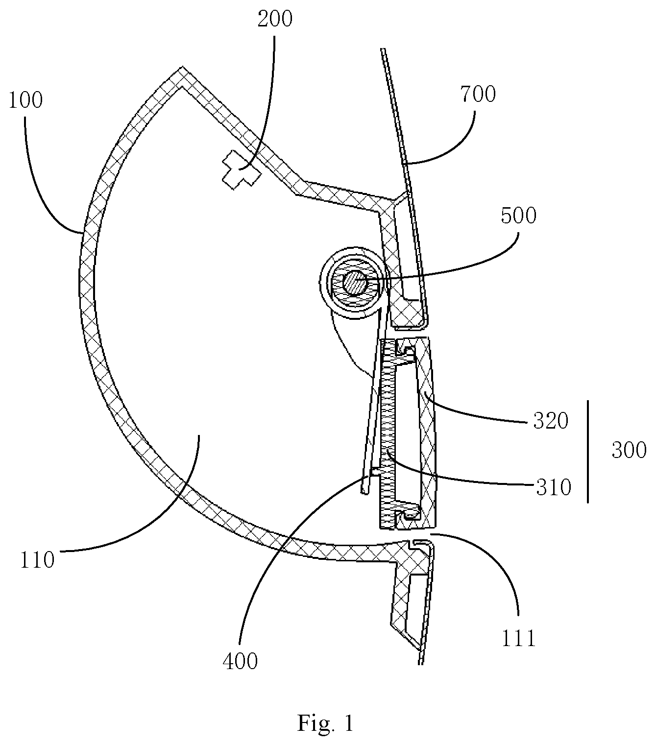 Patent US12618272 — Hidden door handle, vehicle door and vehicle — Figure 1