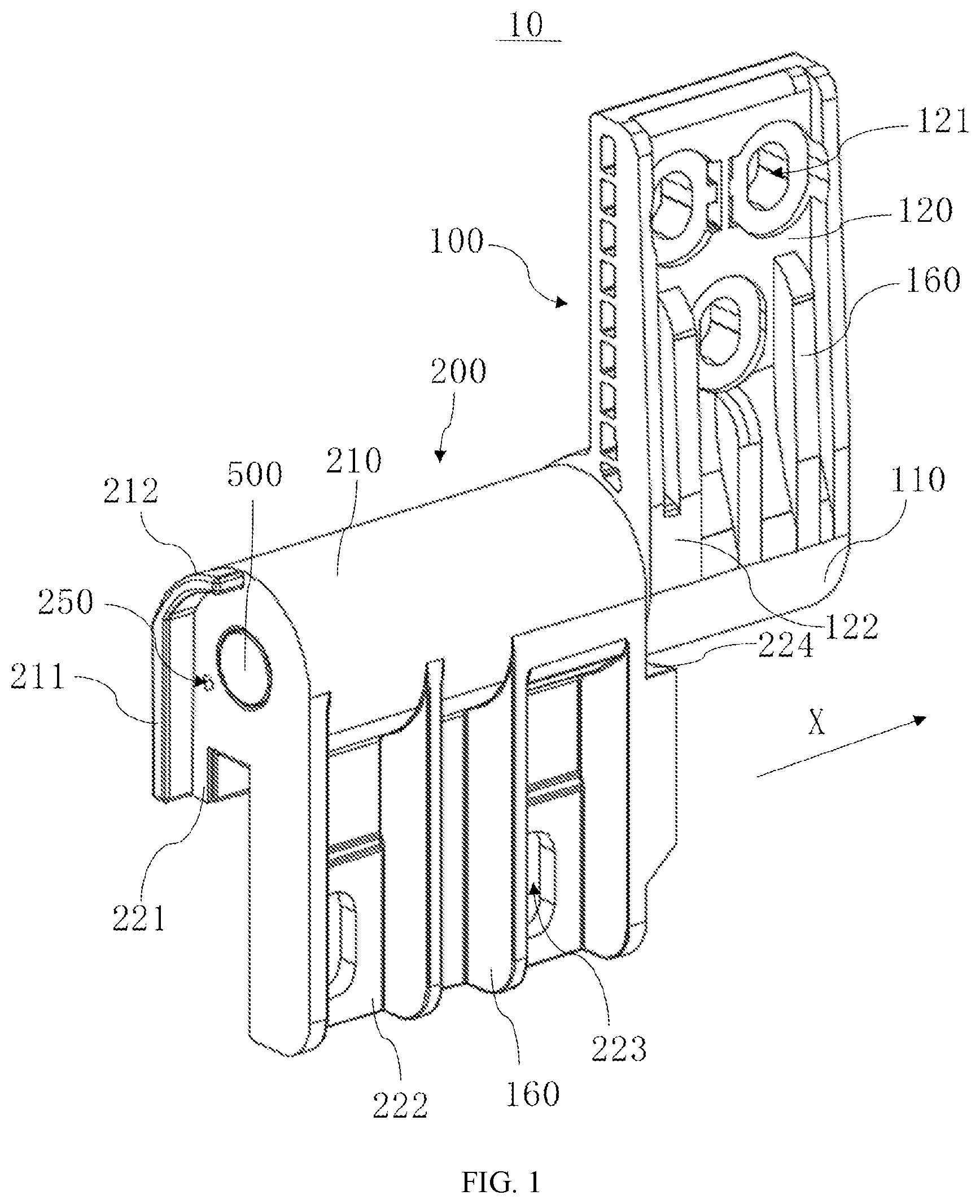 Patent US12618274 — Hinge assembly and opening and closing device — Figure 1