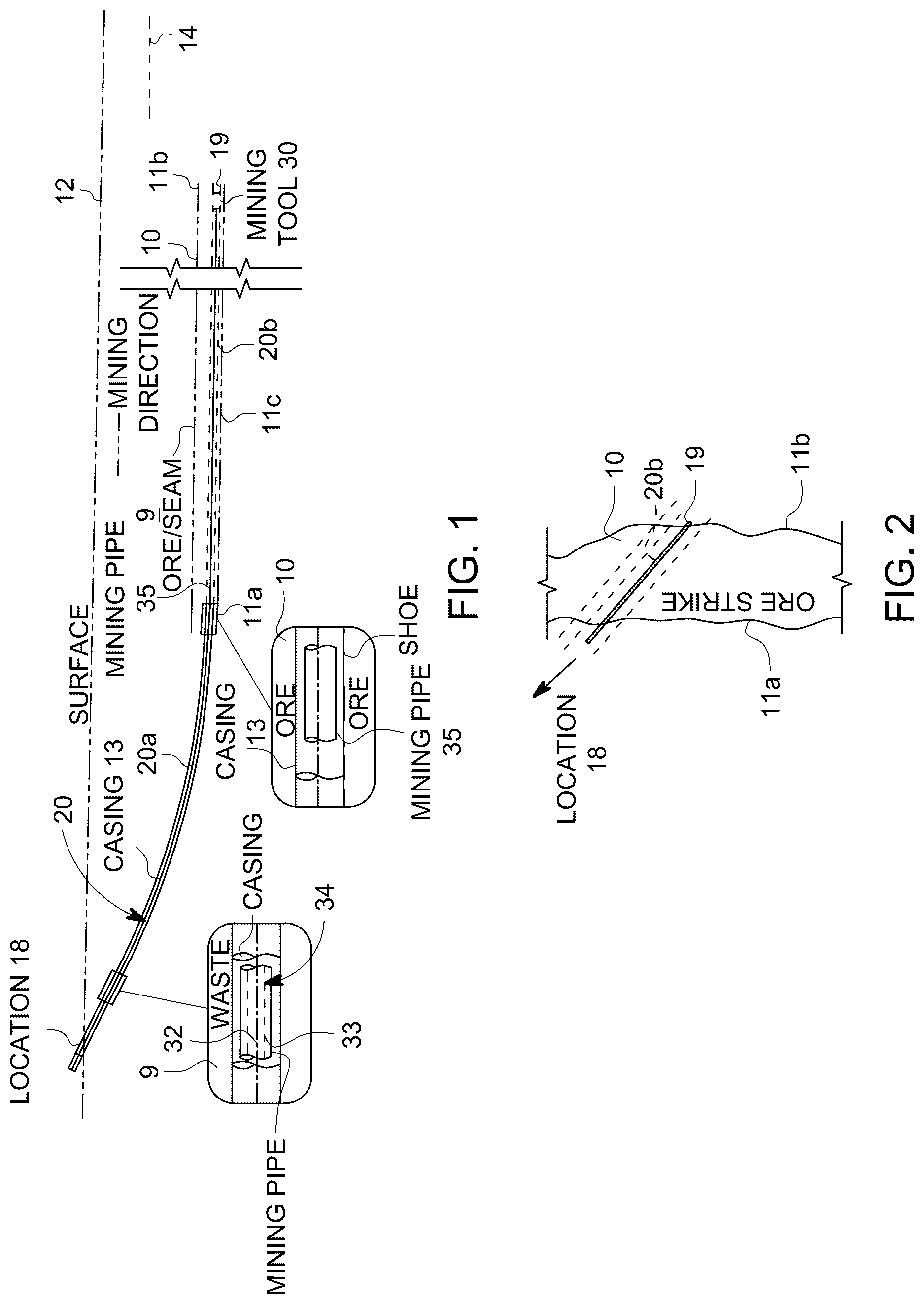 Patent US12618308 Figure 1 – Method and device for horizontal bore mining
