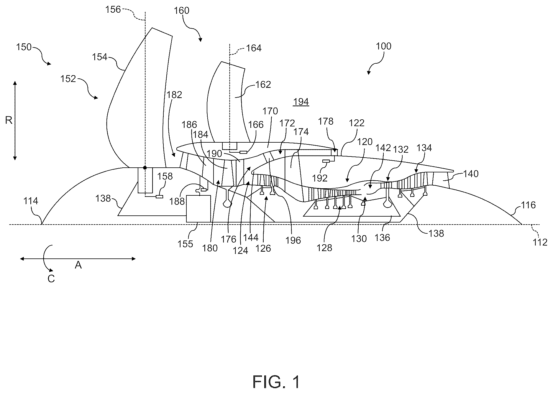 Patent US12618332 — Gas turbine engine — Figure 1