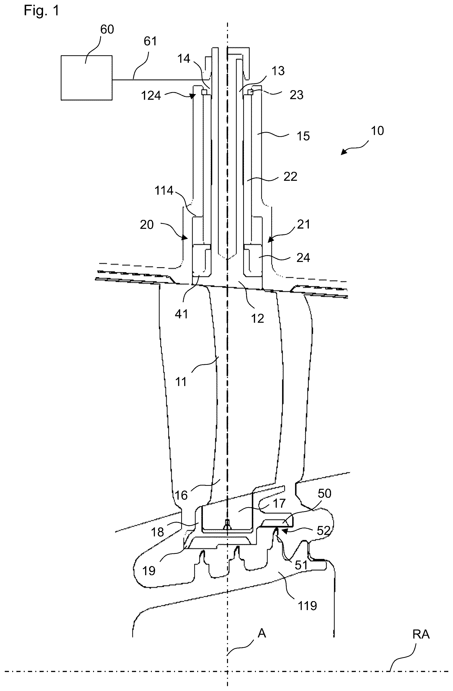 Patent US12618334 — Stator vane assembly of a turbomachine and method for assembling a stator vane assembly — Figure 1
