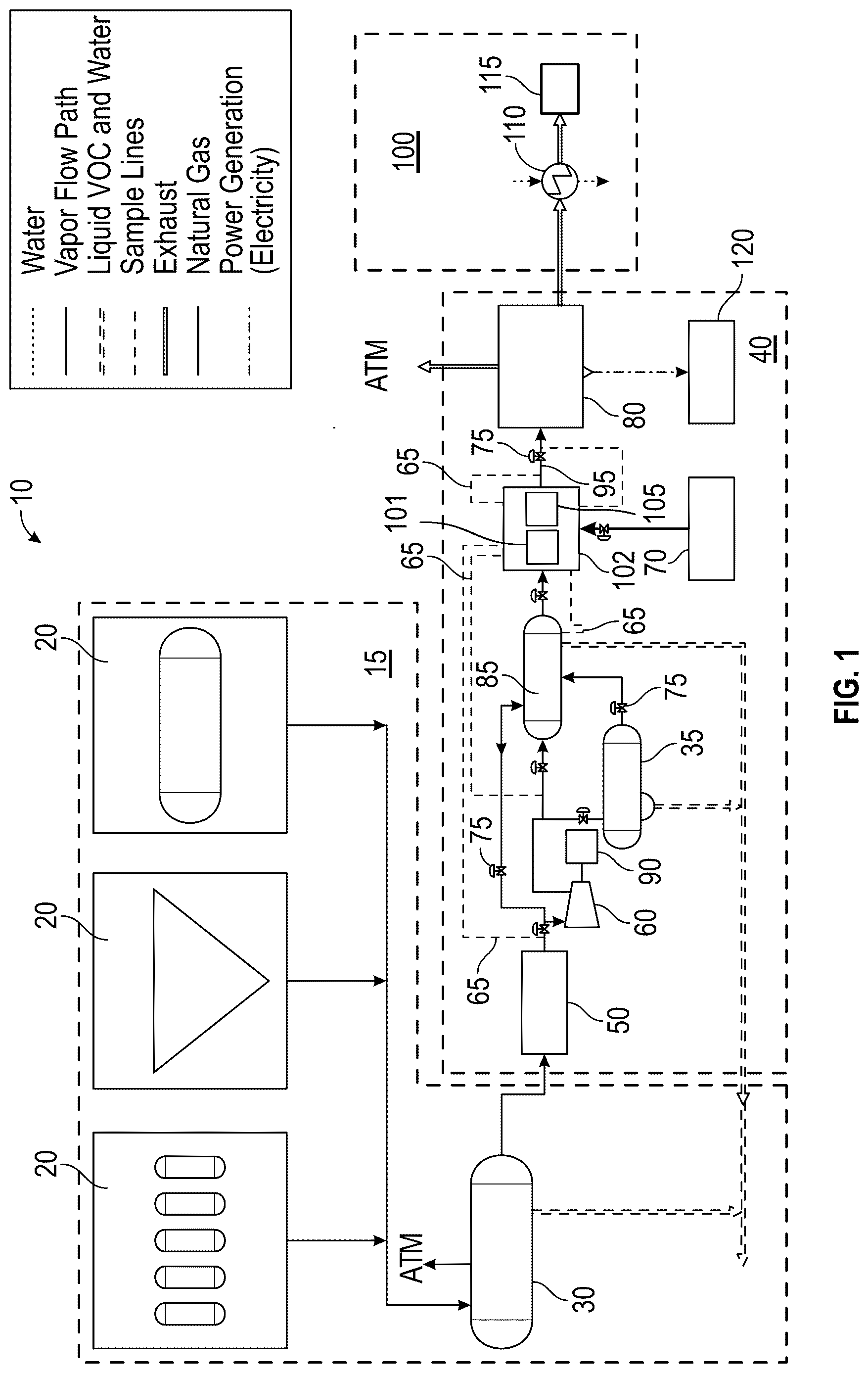 Patent US12618359 — System and method for diluting vapor and generating electricity — Figure 1