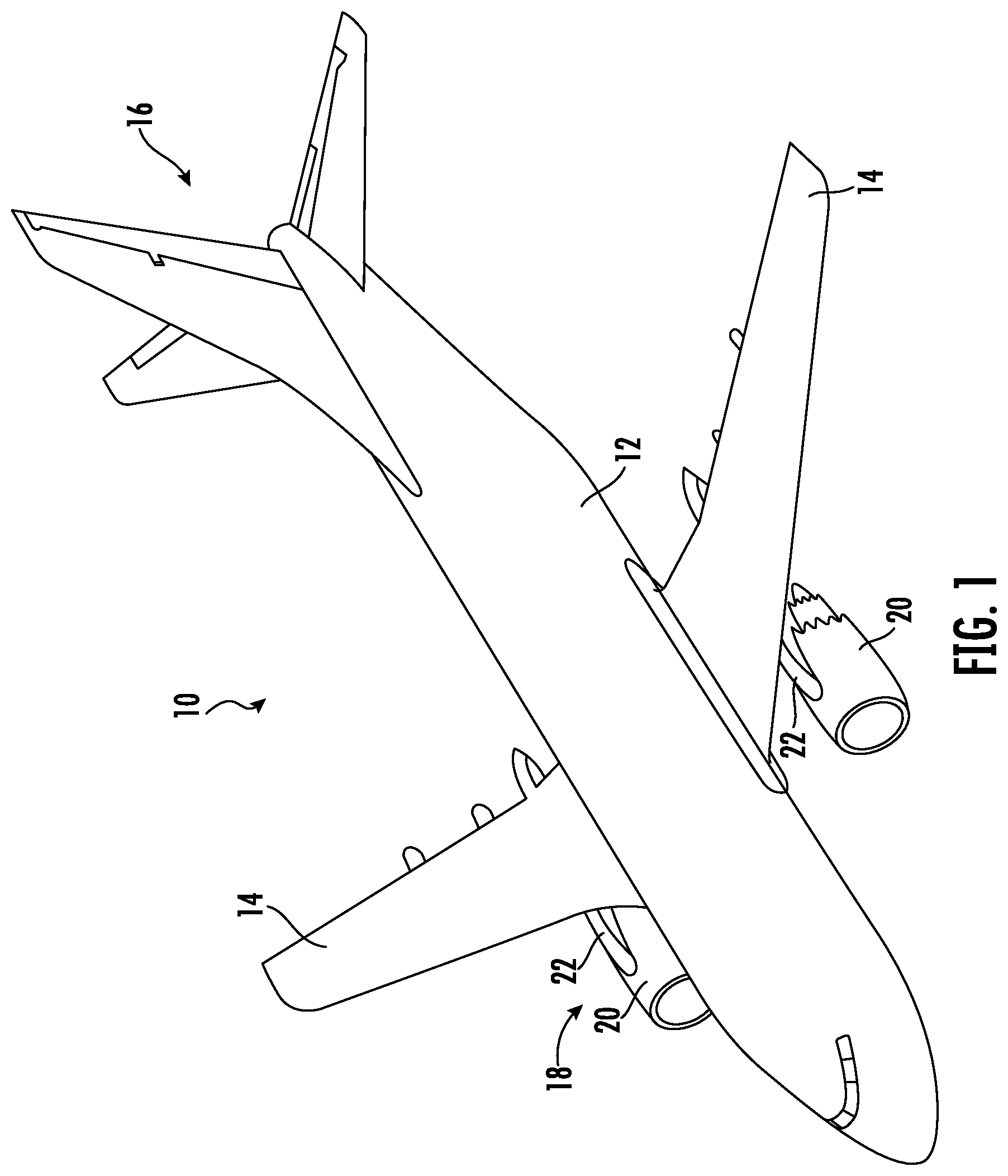 Patent US12618381 — Gas turbine exhaust nozzle noise abatement — Figure 1