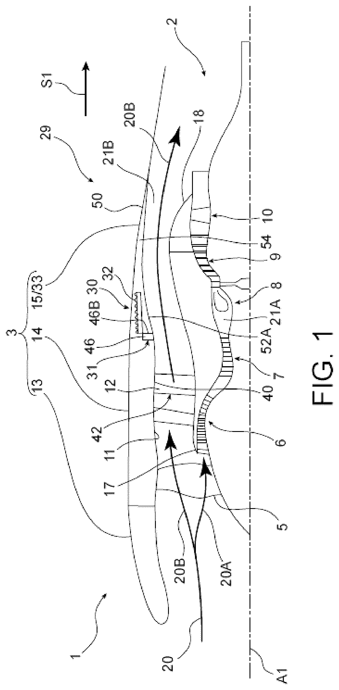 Patent US12618382 — Thrust reverser comprising at least one deployable deflecting membrane — Figure 1