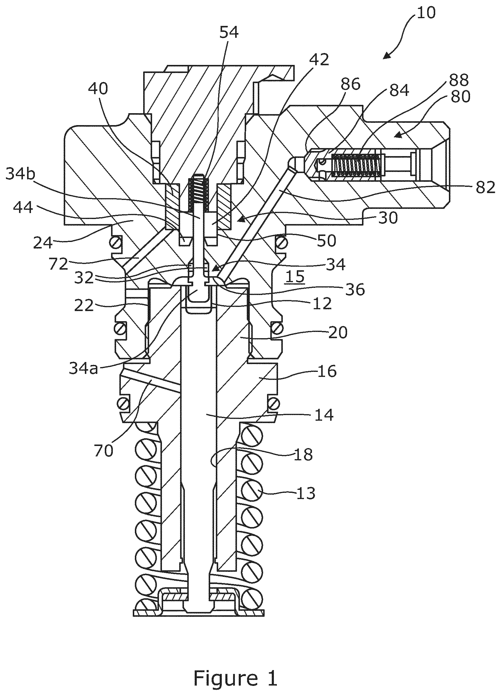 Patent US12618387 — Valve assembly for a fuel pump — Figure 1
