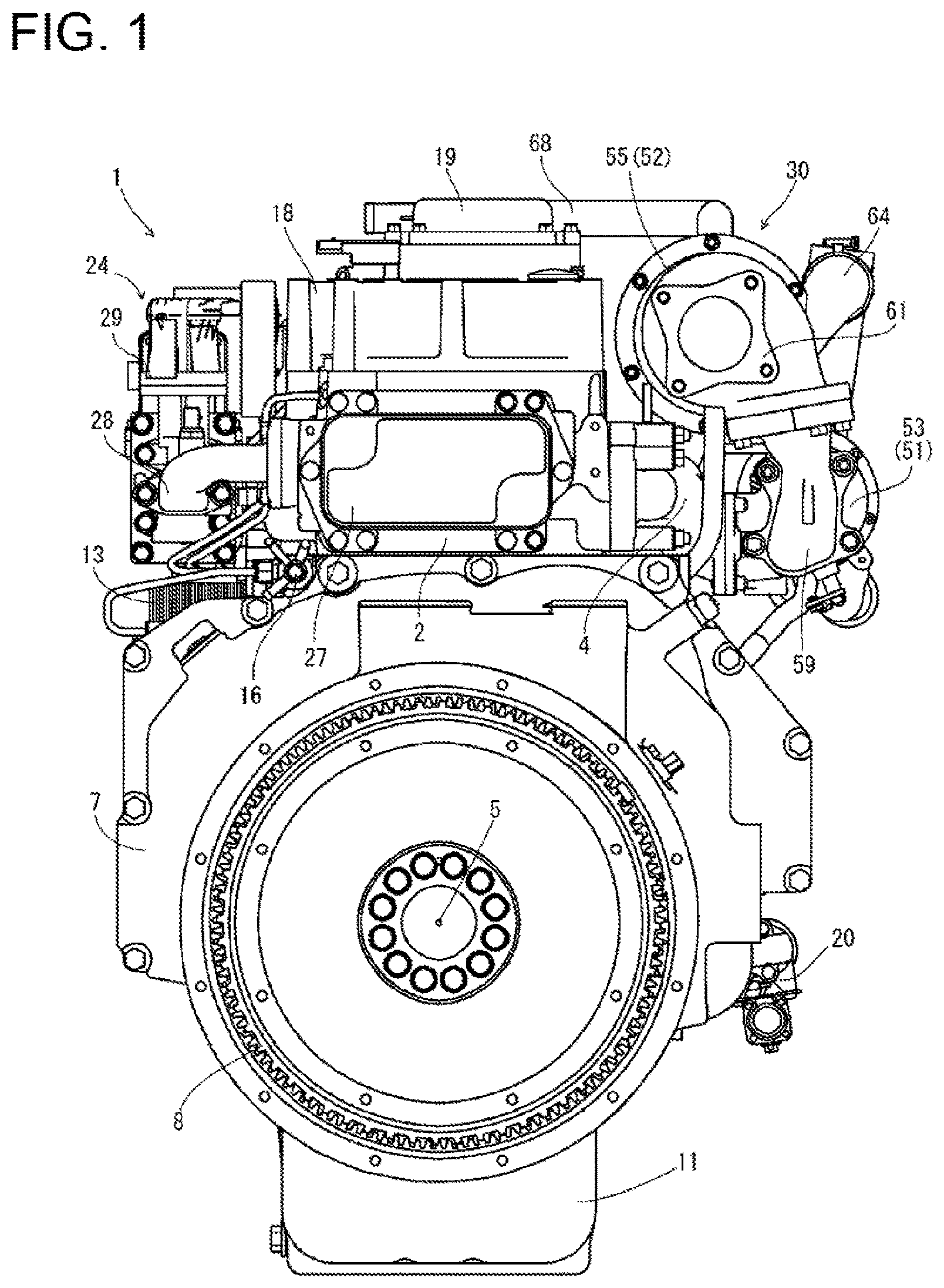 Patent US12618388 — Engine device — Figure 1
