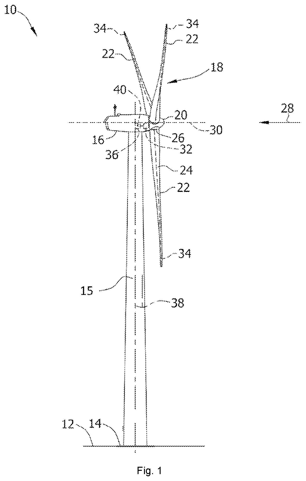 Patent US12618393 — Determination of oscillation frequencies of wind turbines and related methods — Figure 1