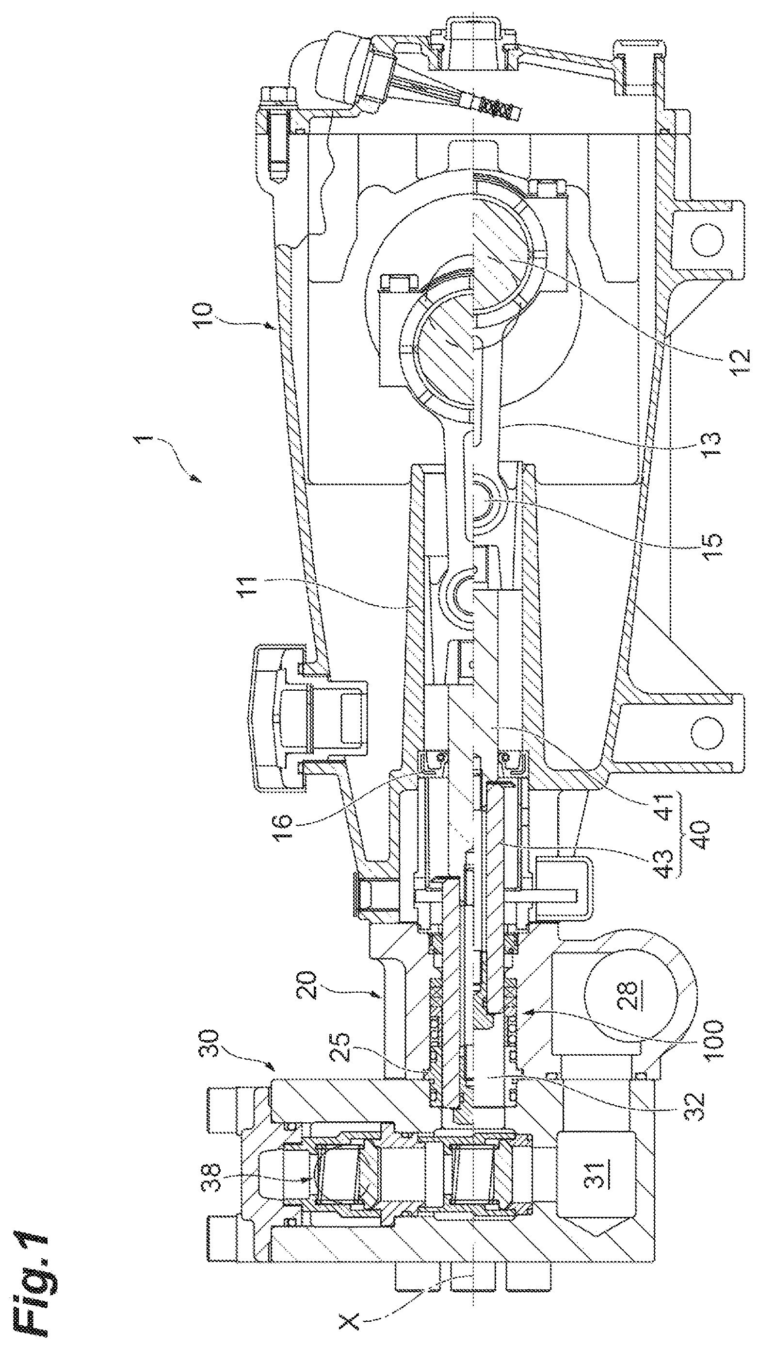 Patent US12618404 — Seal structure for reciprocating pump with cylindrical collar portion — Figure 1